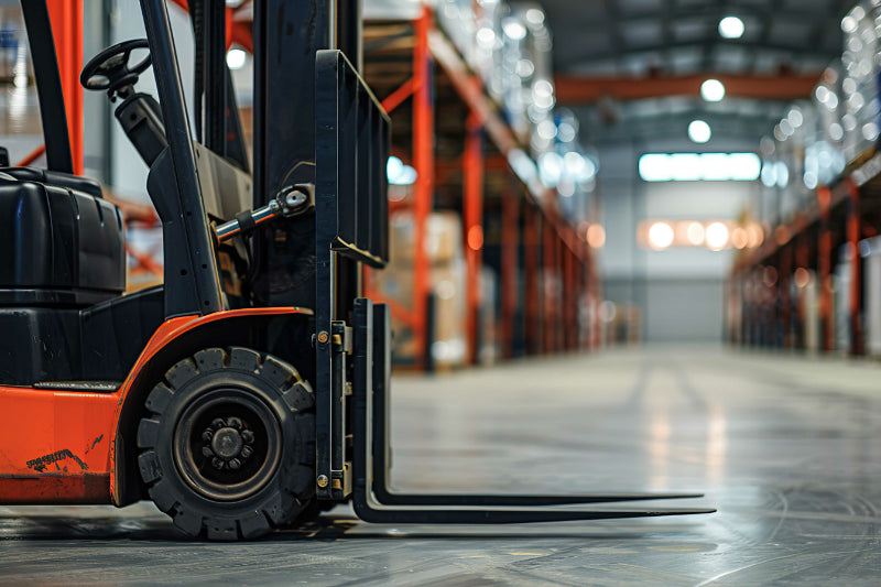 Gabelstapler in einem Lager zur Darstellung unserer Logistik