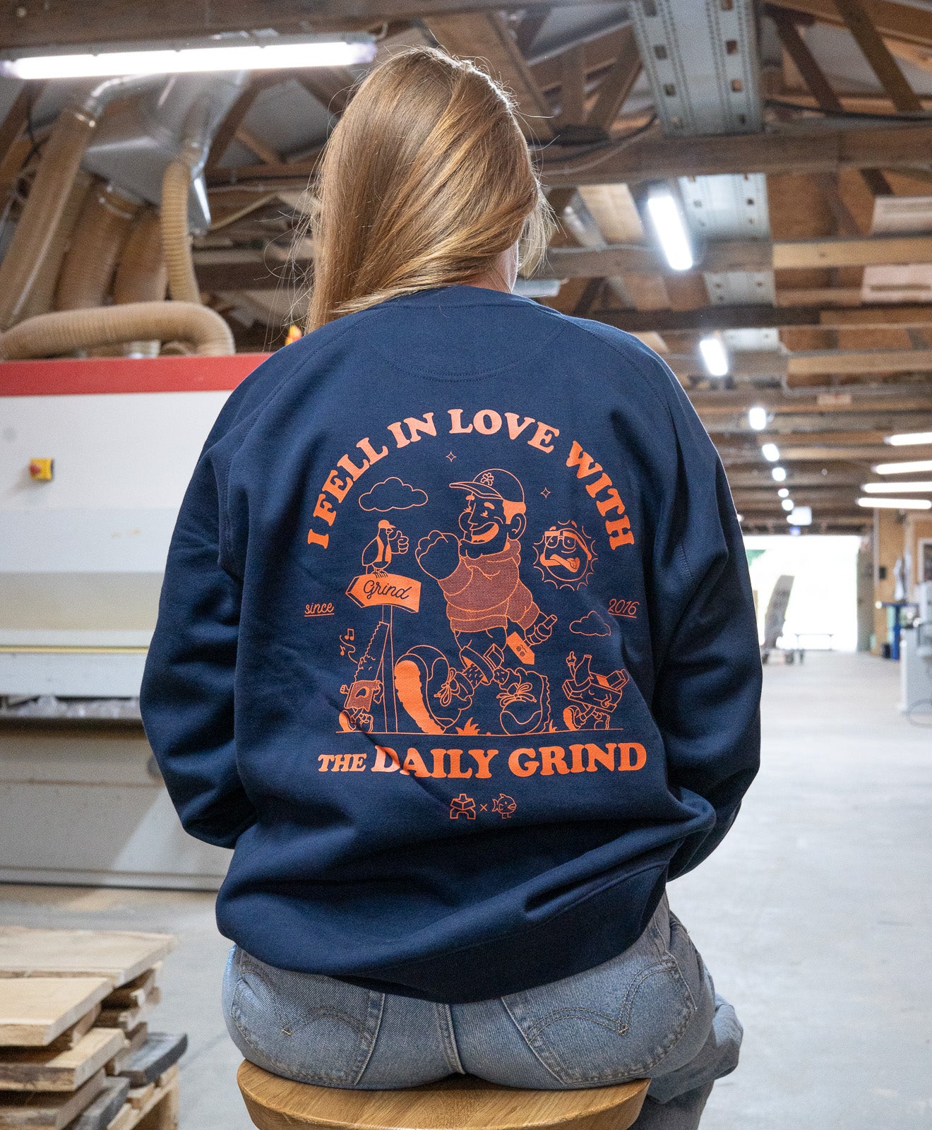 Sweatshirt in Dunkelblau Daily Grind