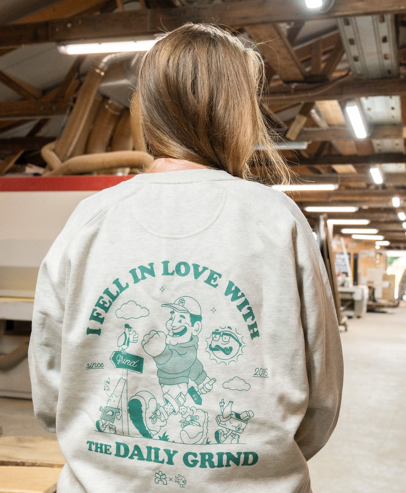 Sweatshirt in Grau Daily Grind