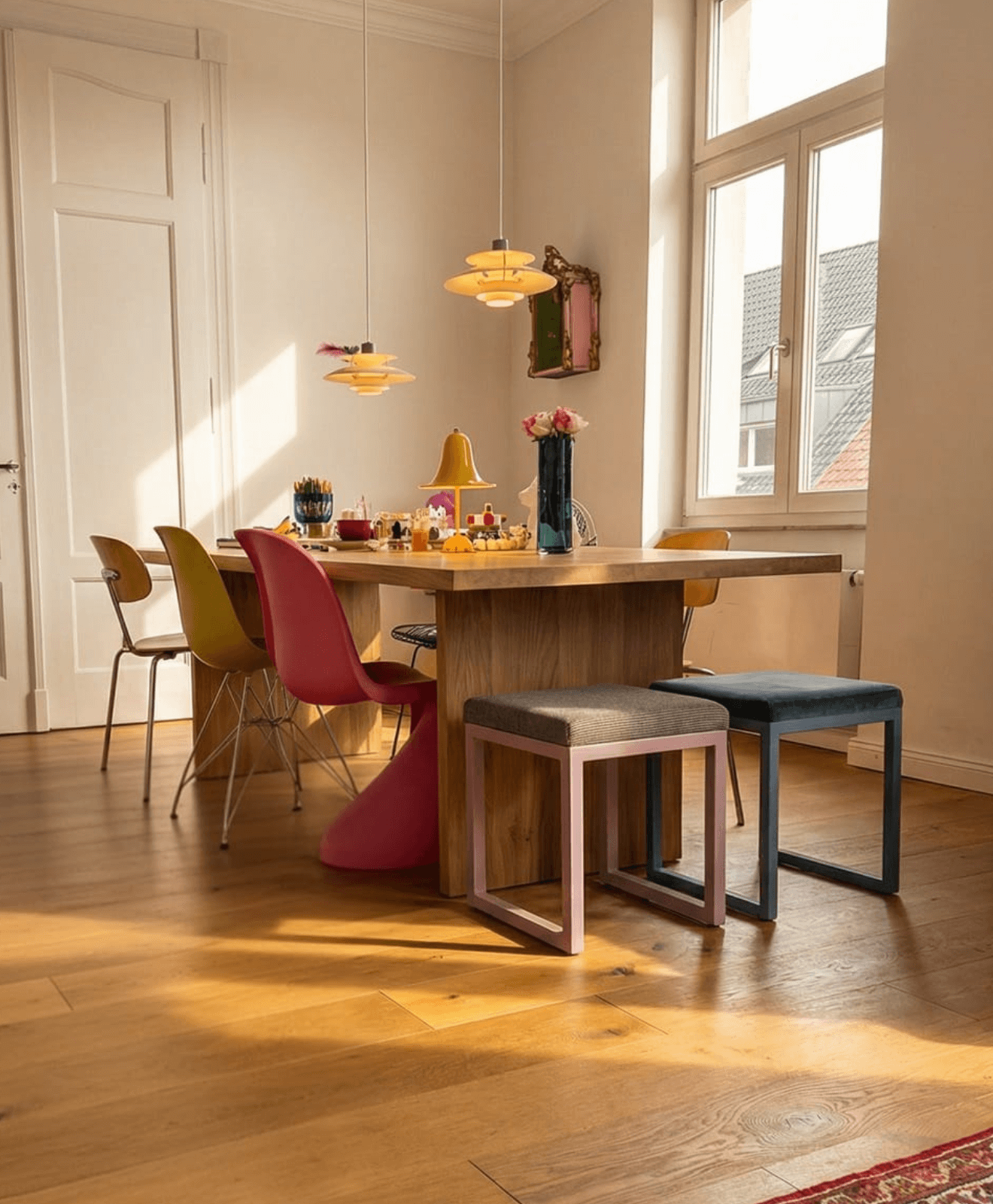 Tisch aus Massivholz Eiche geölt von Kawentsmann - Moodbild im Esszimmer