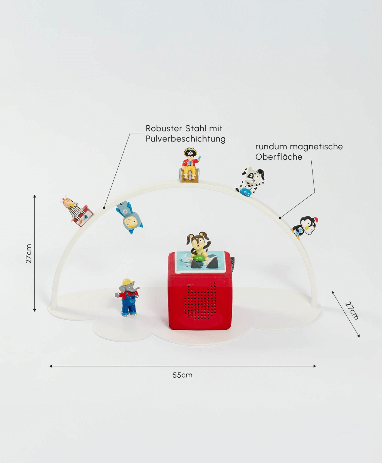 Regal für Toniebox & Tonies in Weiß - Infos und Maße
