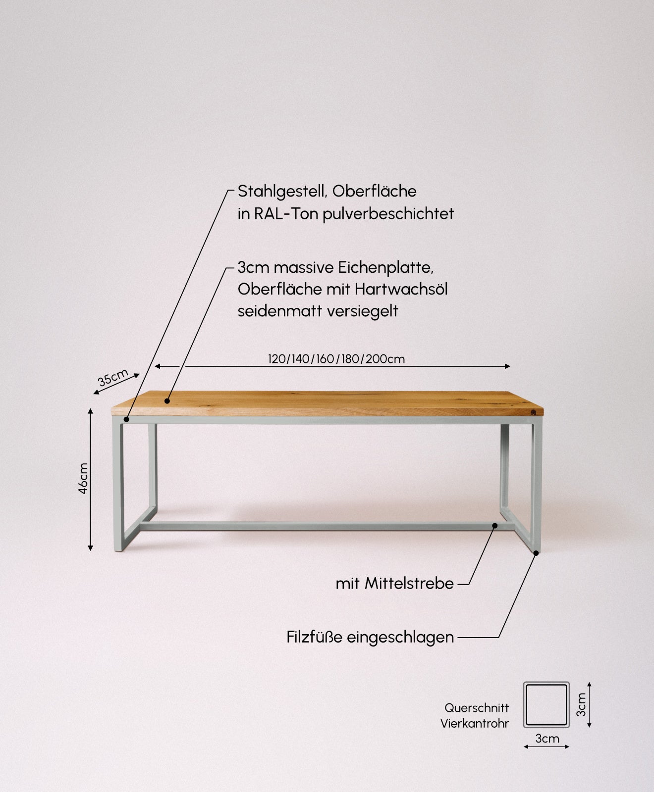 Kawentsmann Bank "Talon" mit Mittelstrebe - Kawentsmann Digital GmbH