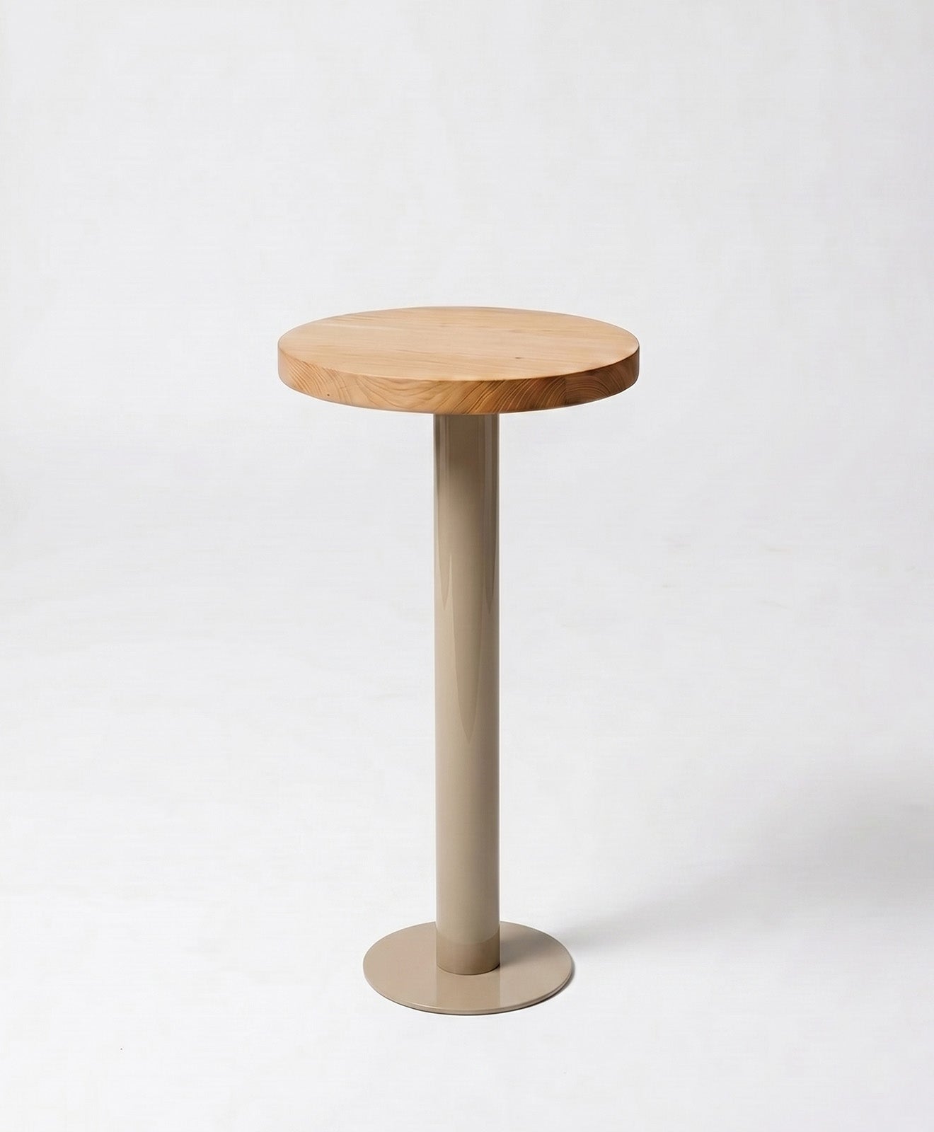 Beistelltisch rund aus Holz & Metall ALBERT