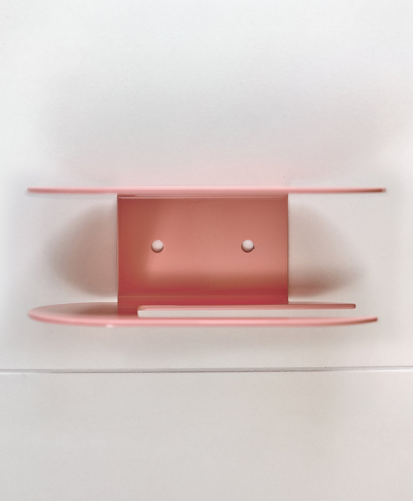 Toilettenpapierhalter ohne Bohren mit Ablage ORBI in Rosa