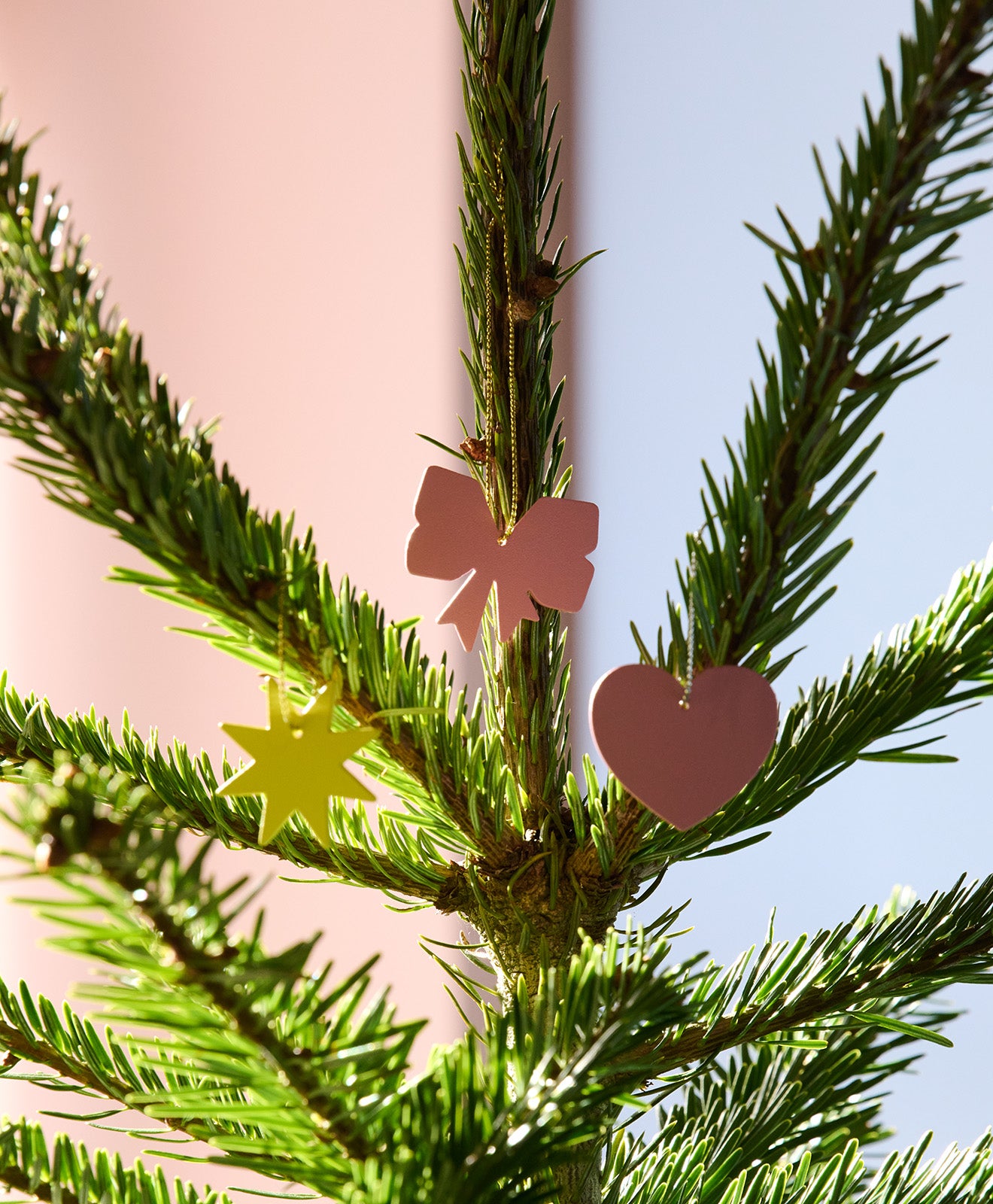 Weihnachtsbaumschmuck Metall HERZ 3er SET