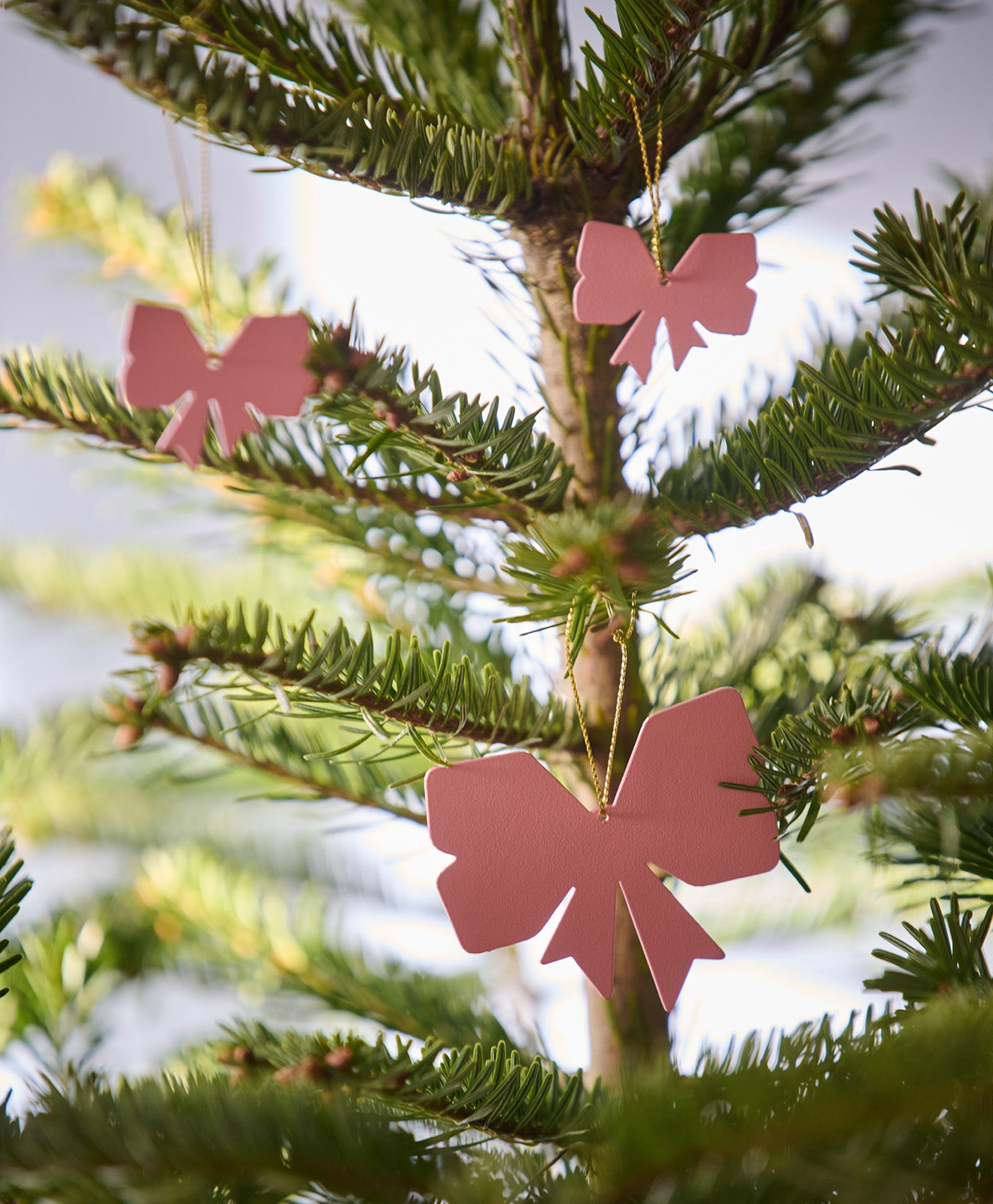 Weihnachtsbaumschmuck Metall SCHLEIFE 3er SET