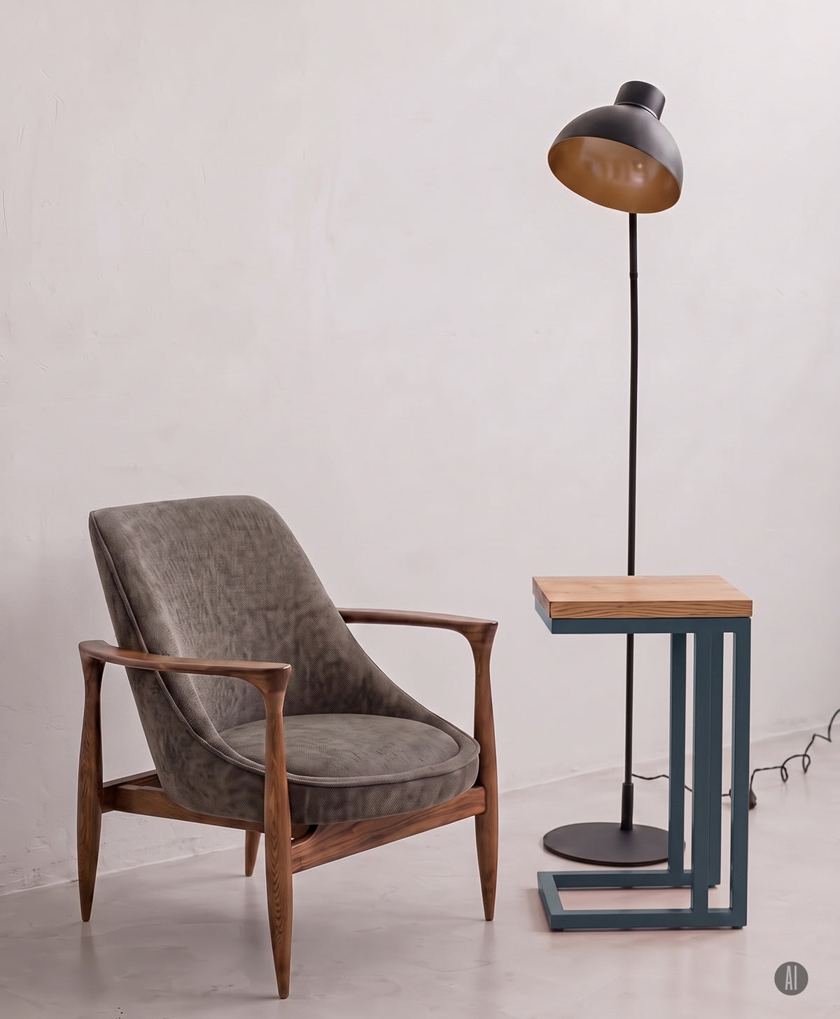 Beistelltisch | Couchtisch aus Holz & Metall ALFONS