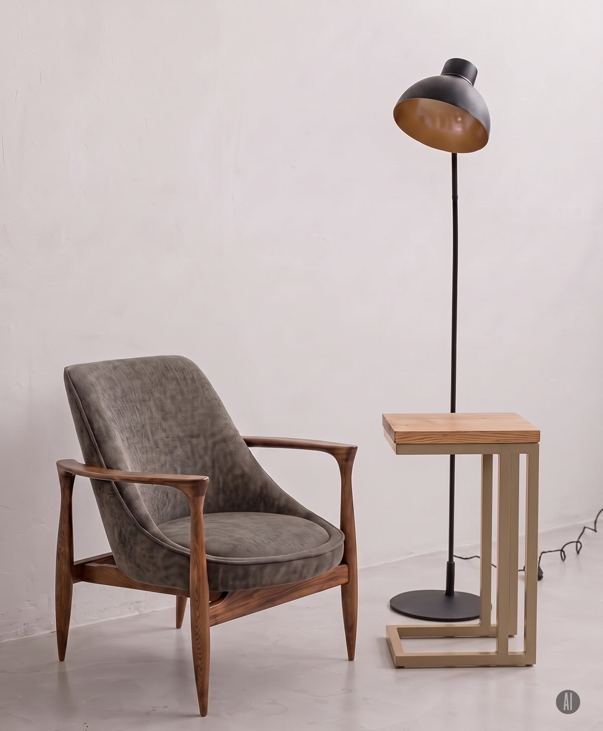 Beistelltisch | Couchtisch aus Holz & Metall ALFONS