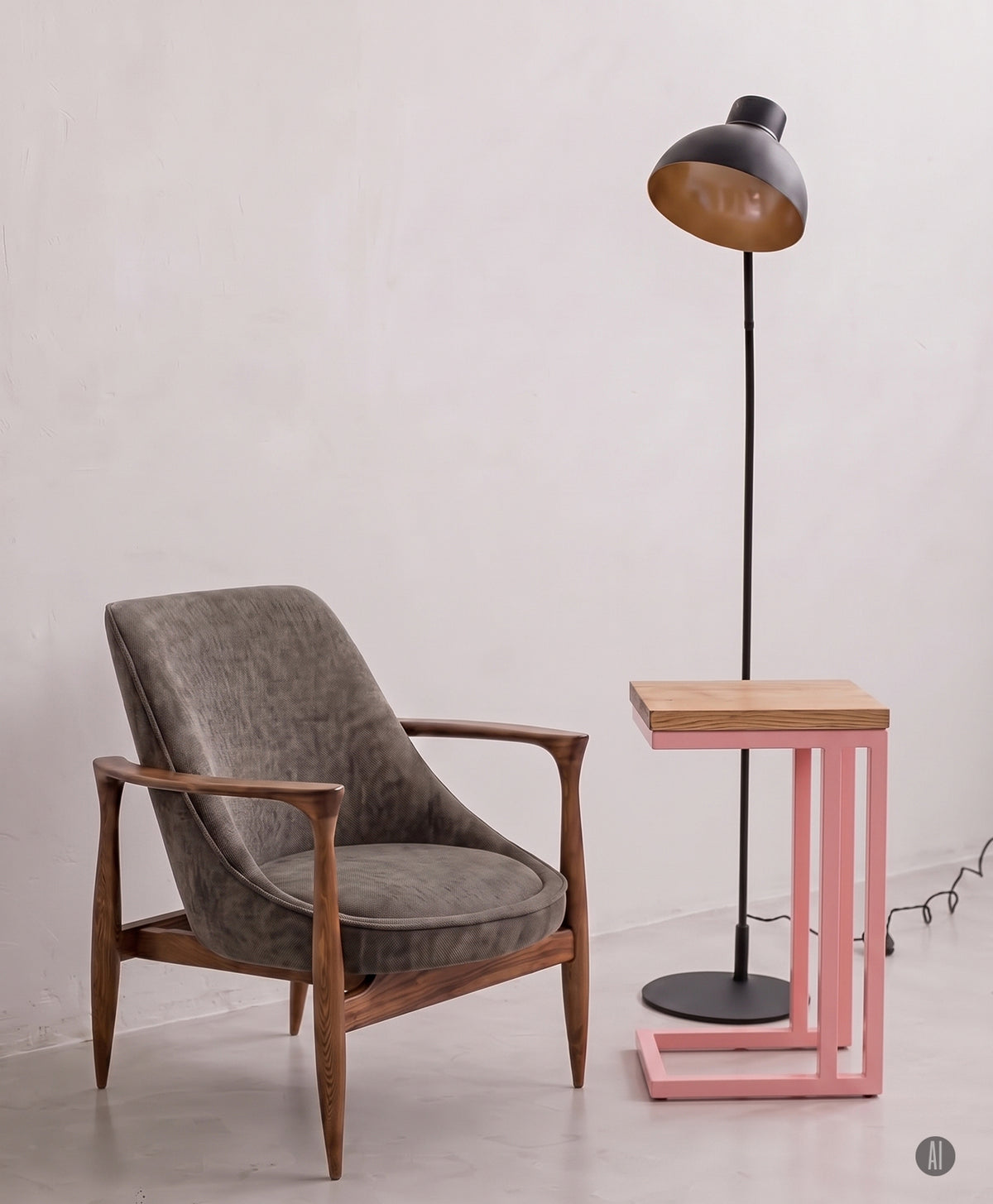 Beistelltisch | Couchtisch aus Holz & Metall ALFONS