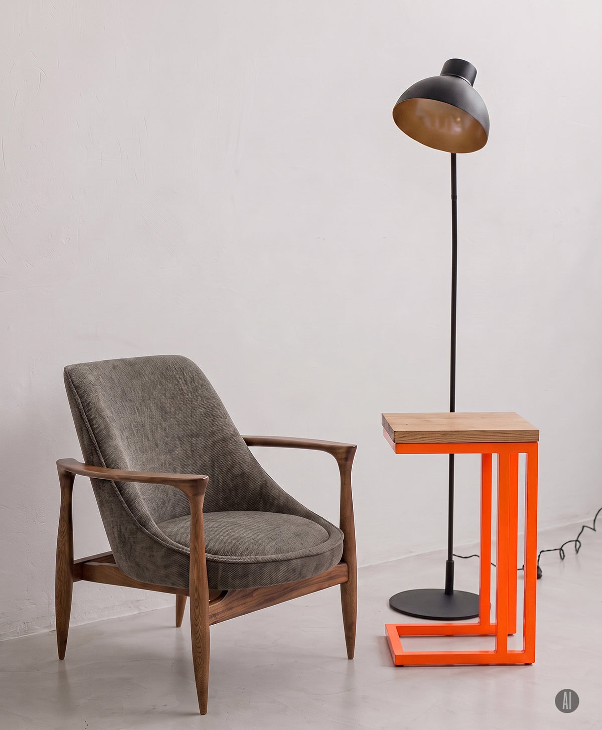 Beistelltisch | Couchtisch aus Holz & Metall ALFONS