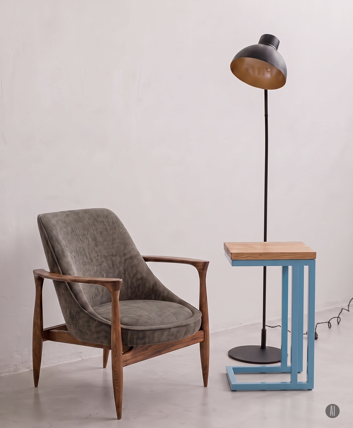 Beistelltisch | Couchtisch aus Holz & Metall ALFONS