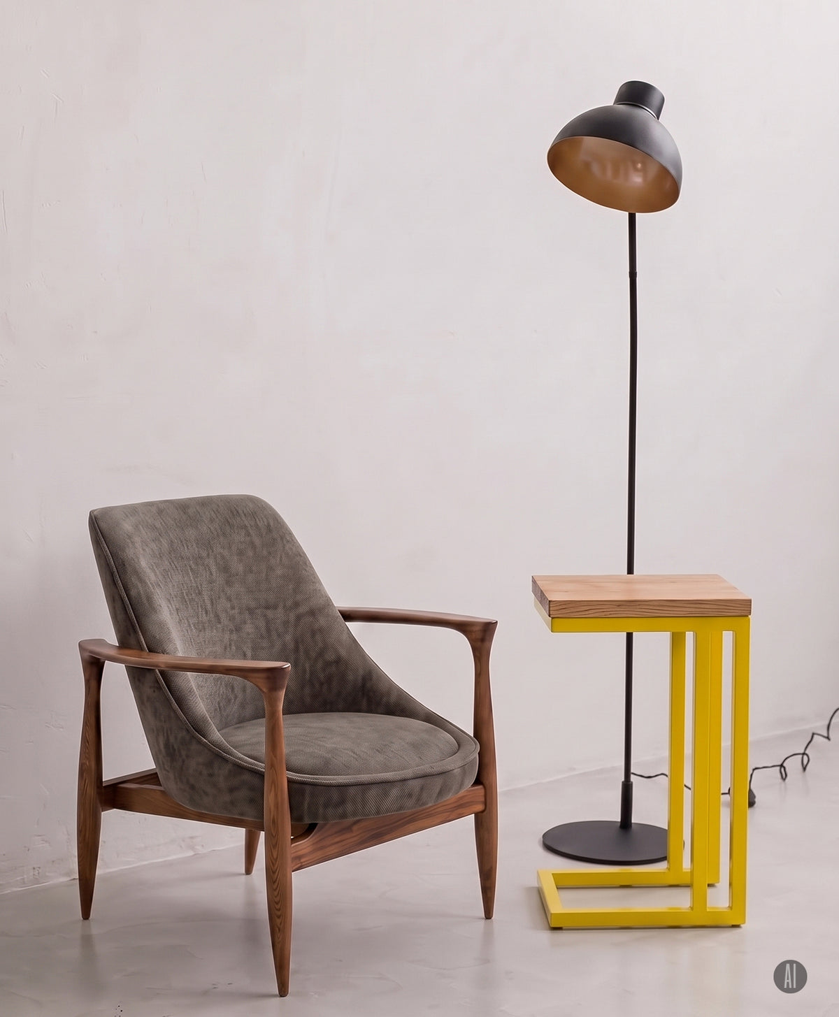 Beistelltisch | Couchtisch aus Holz & Metall ALFONS
