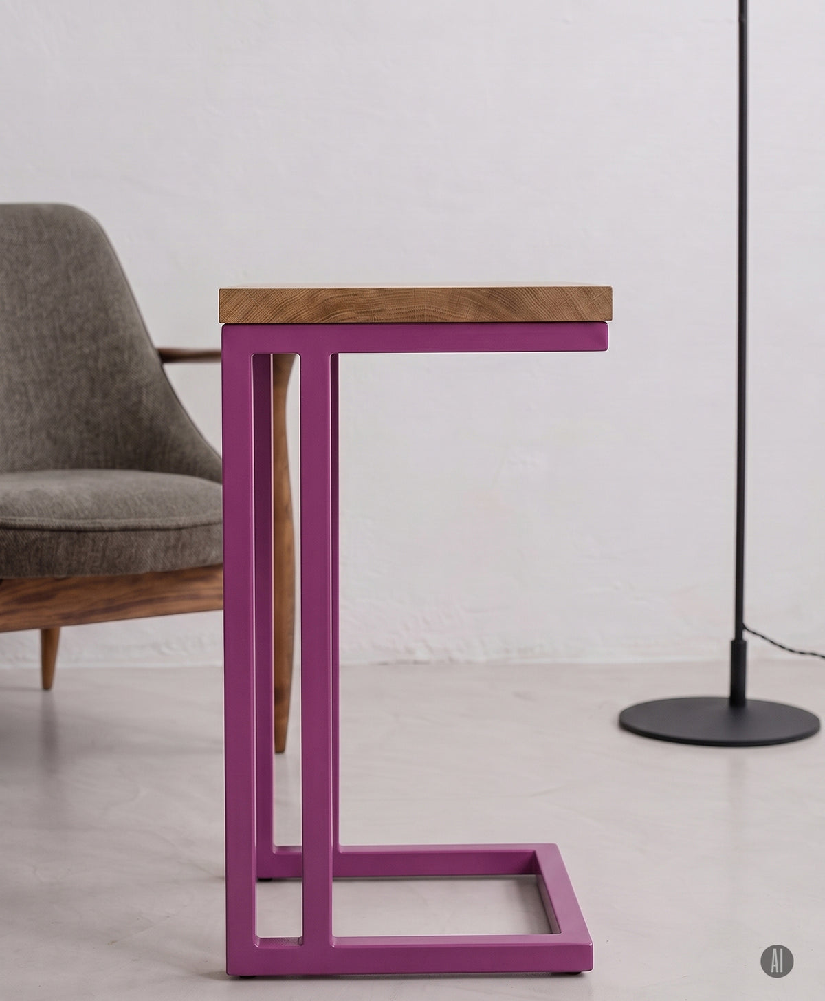 Beistelltisch | Couchtisch aus Holz & Metall ALFONS