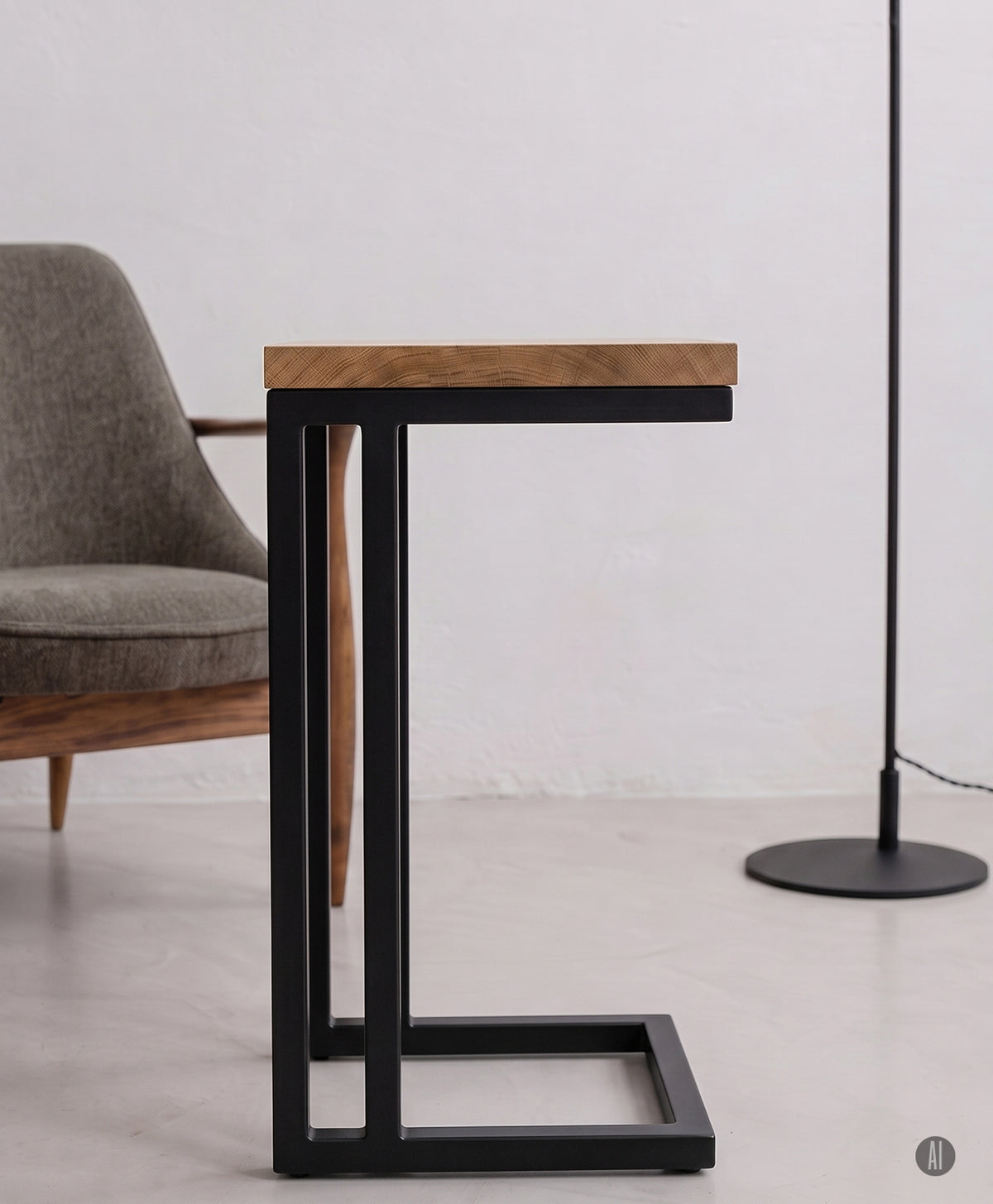 Beistelltisch | Couchtisch aus Holz & Metall ALFONS