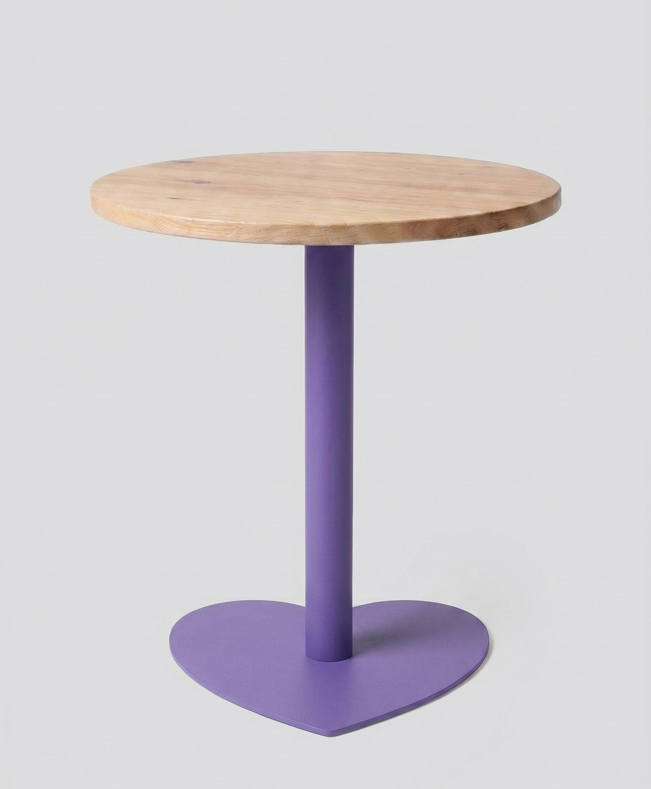 Bistrotisch rund aus Holz & Stahl Herz
