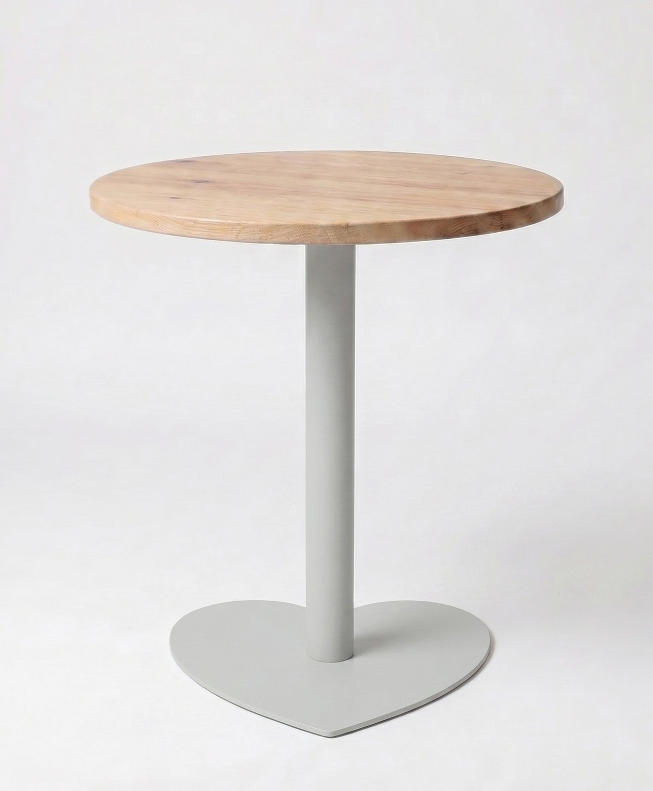 Bistrotisch rund aus Holz & Stahl Herz