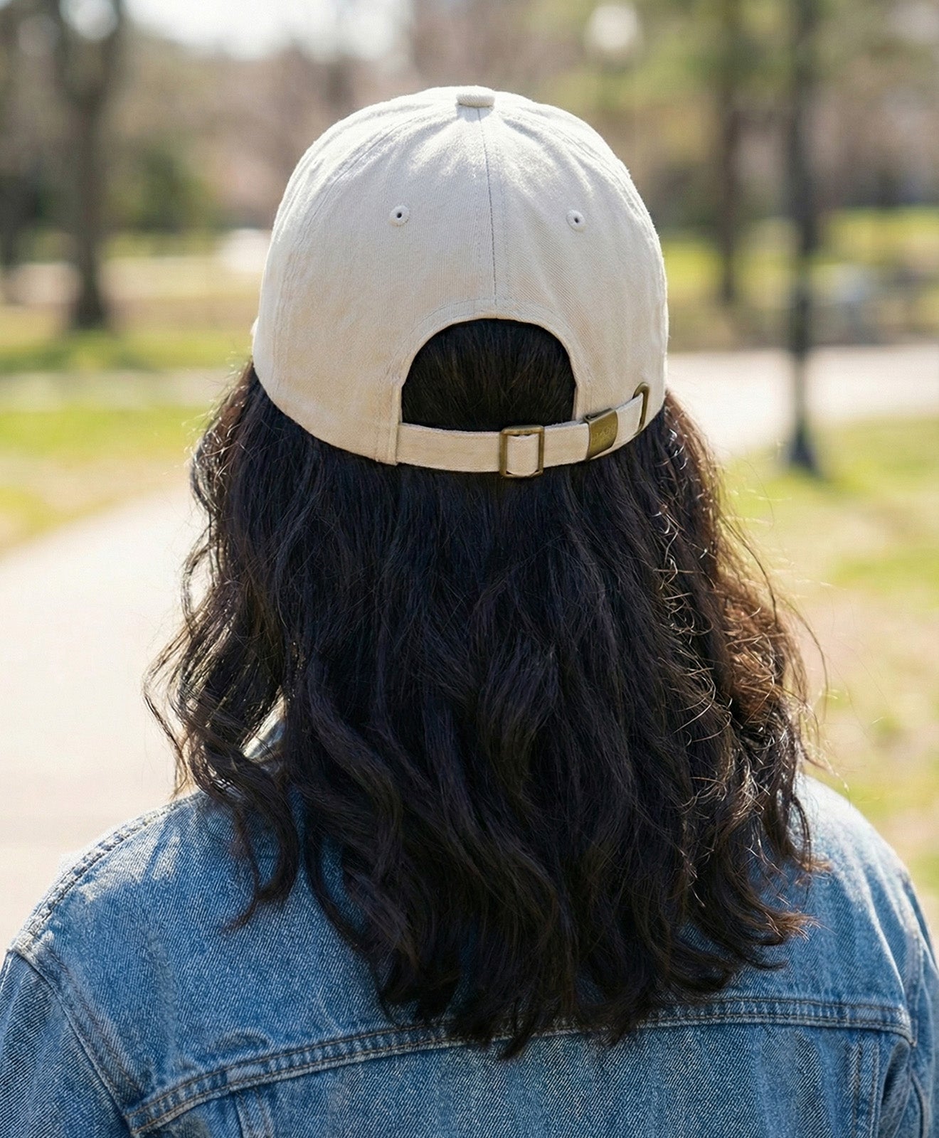 KAWENTSMANN Cap in Beige mit orangenem Logo-Stick