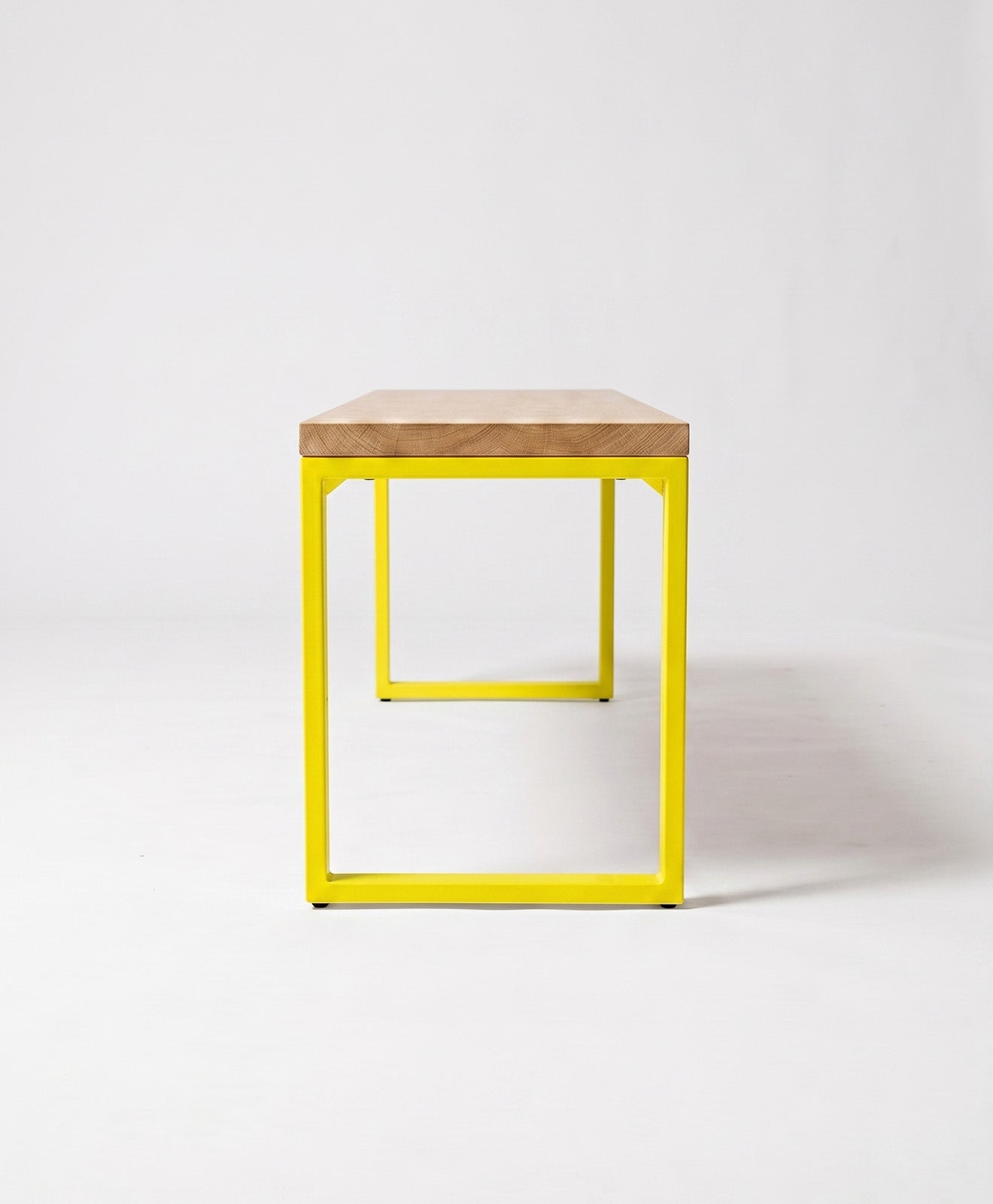 Sitzbank aus Massivholz & Stahlgestell FETE ohne Mittelstrebe