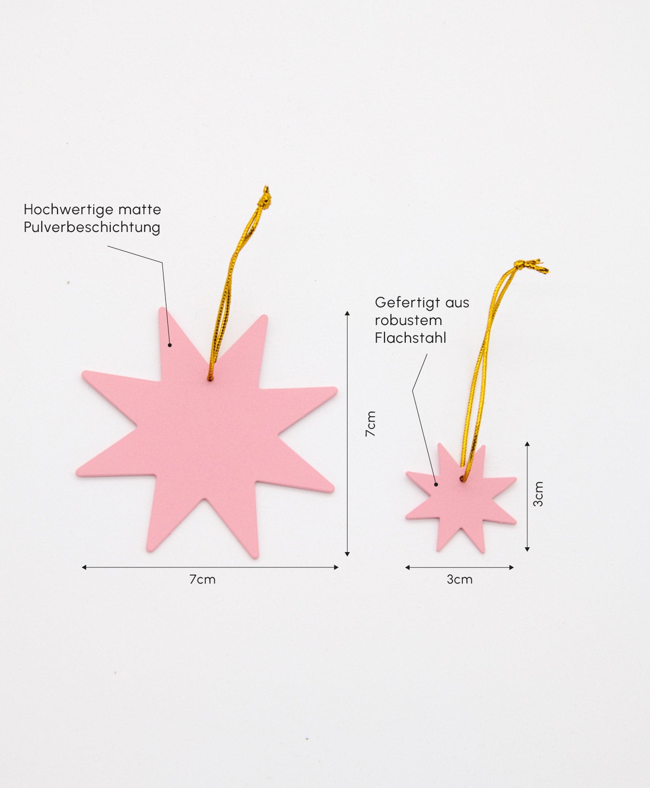 Weihnachtsbaumschmuck Stern beide Größen