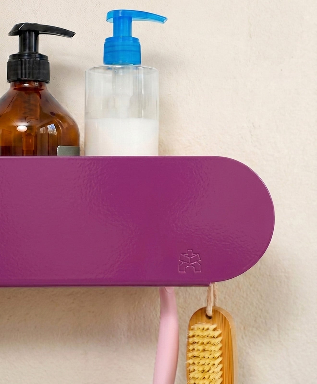 Duschablage ohne Bohren ORBI in Signalviolett