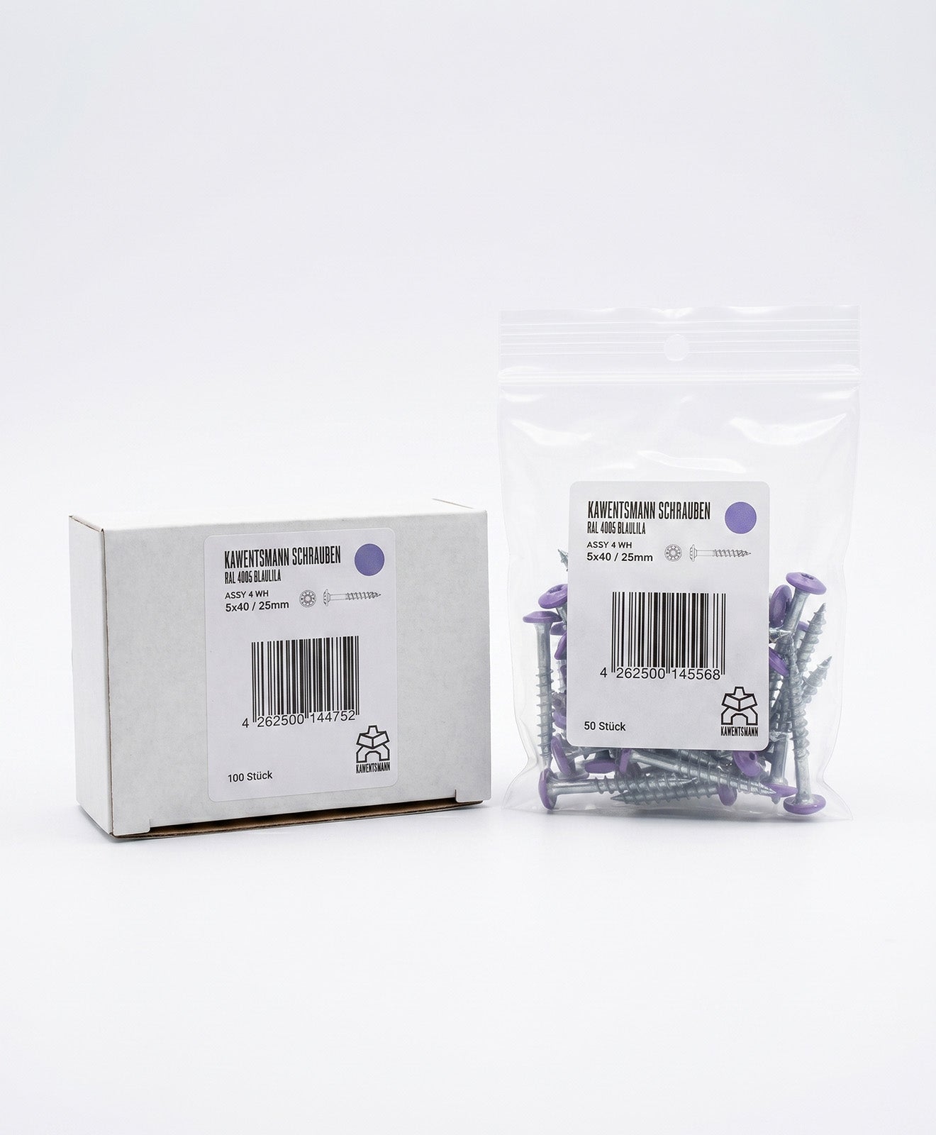 Farbige Schrauben pulverbeschichtet in RAL-Tönen 50er & 100er Pack
