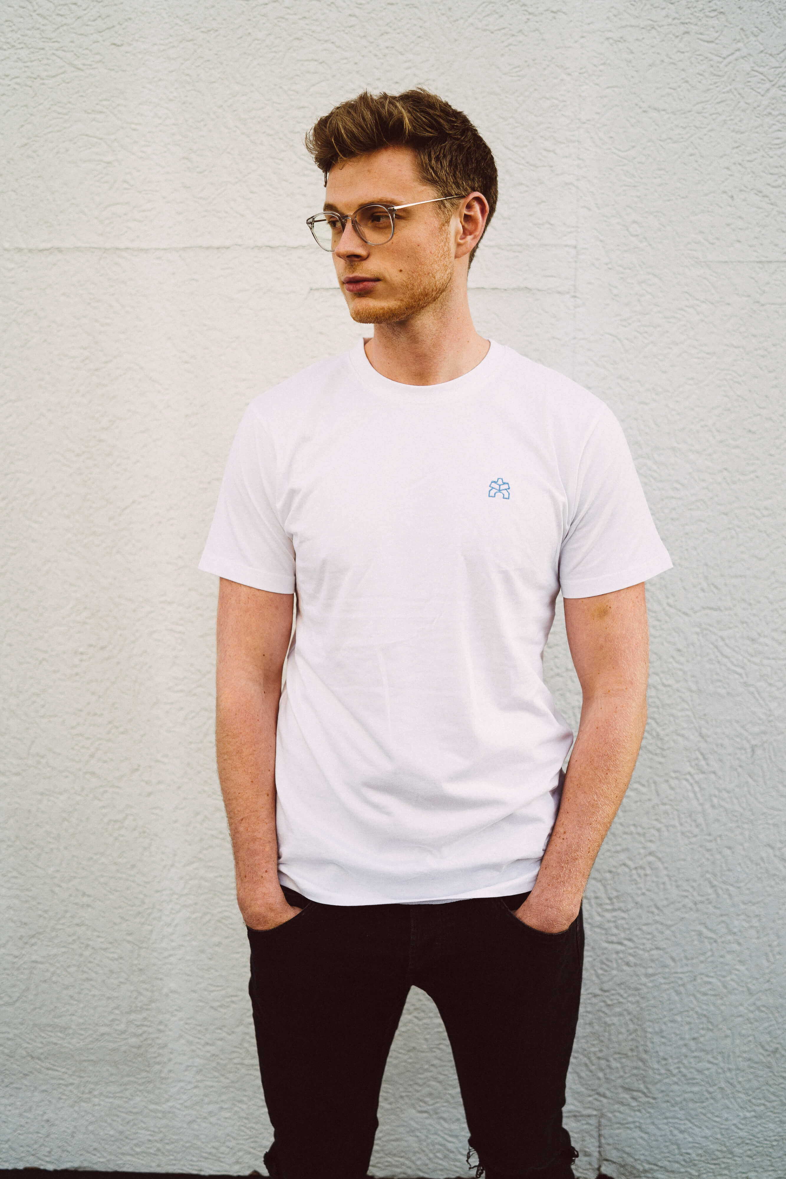 Kawentsmann T-Shirt weiß mit besticktem Logo