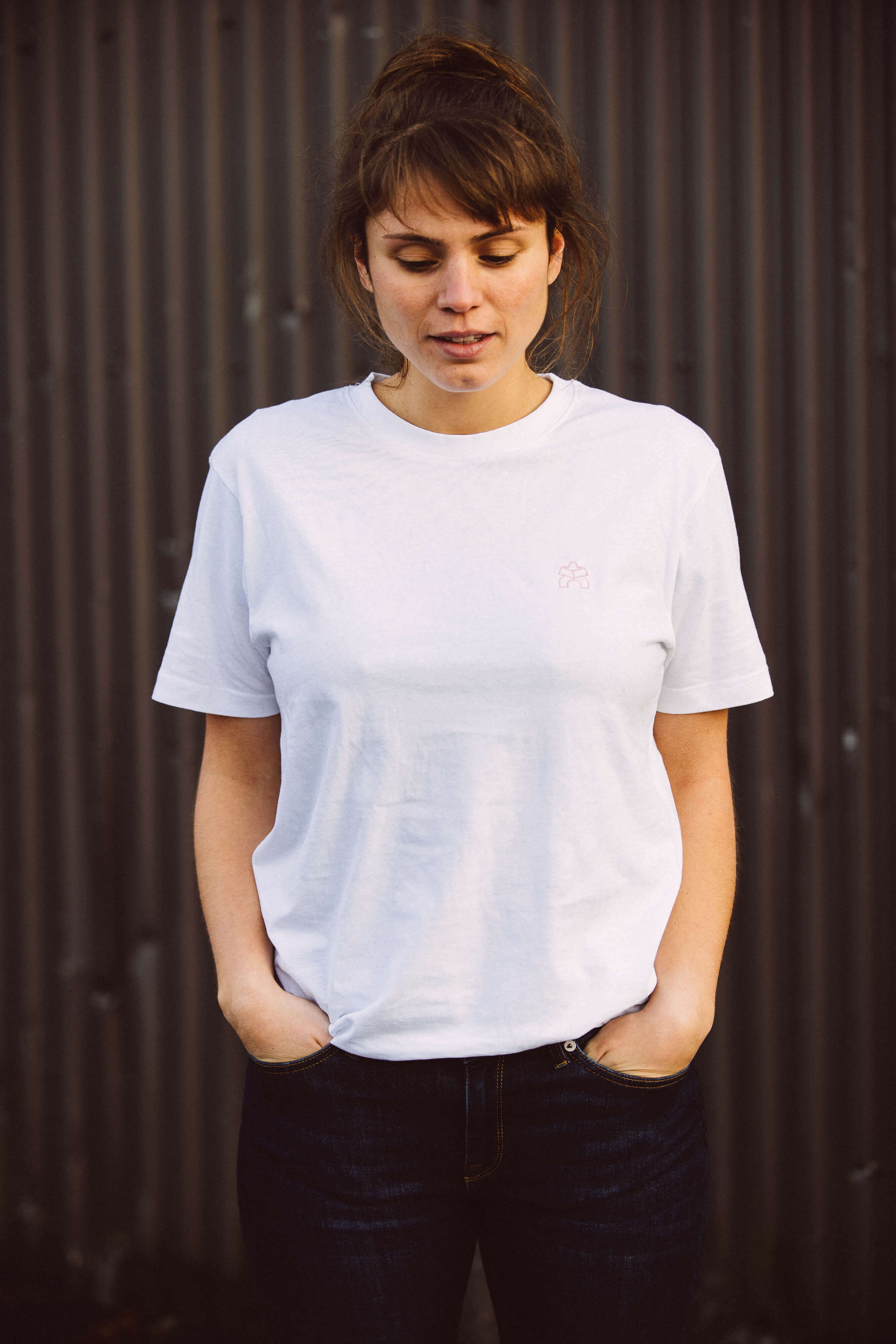 Kawentsmann T-Shirt weiß mit besticktem Logo