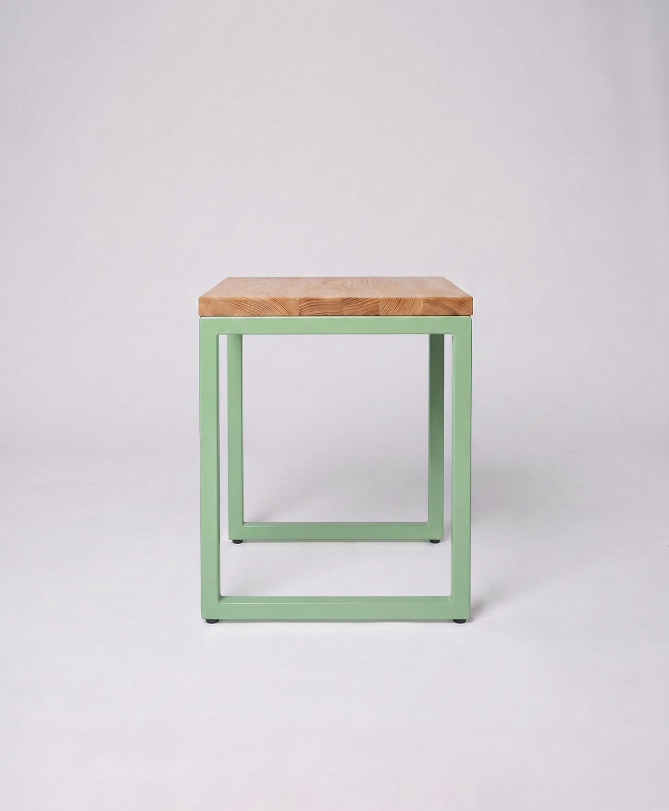 Hocker Holz Eiche & Metall TALON ohne Mittelstrebe von KAWENTSMANN
