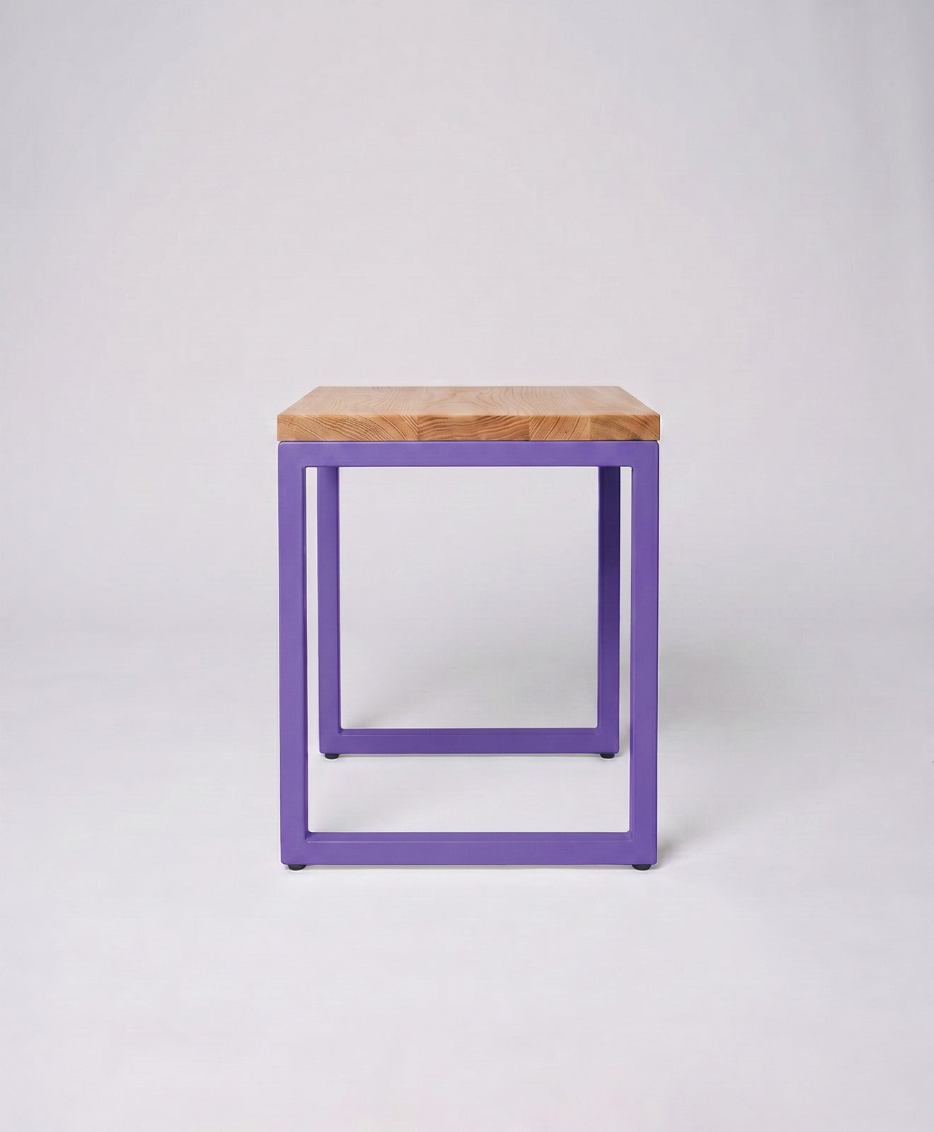 Hocker Holz Eiche & Metall TALON ohne Mittelstrebe von KAWENTSMANN