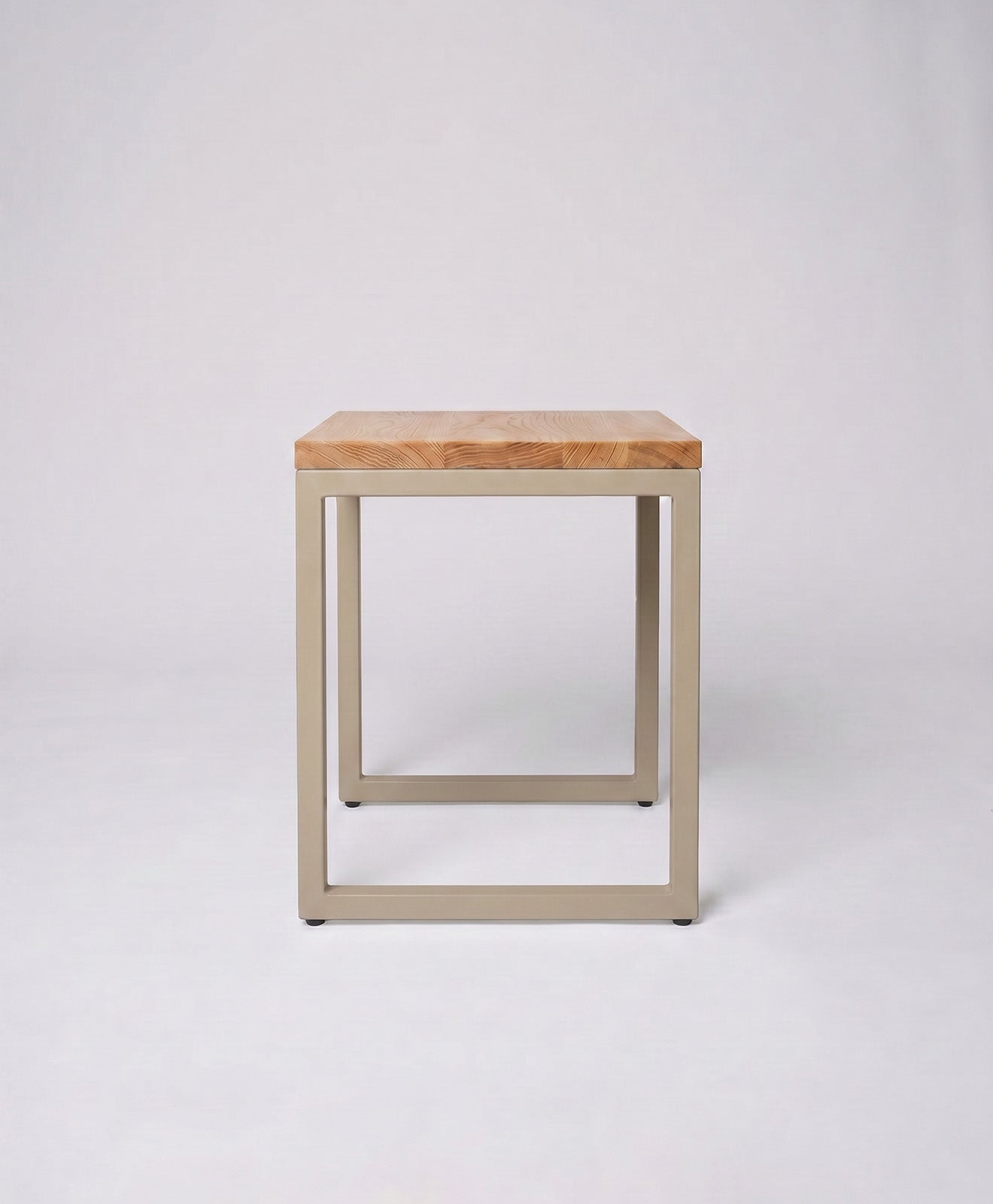 Hocker Holz Eiche & Metall TALON ohne Mittelstrebe von KAWENTSMANN