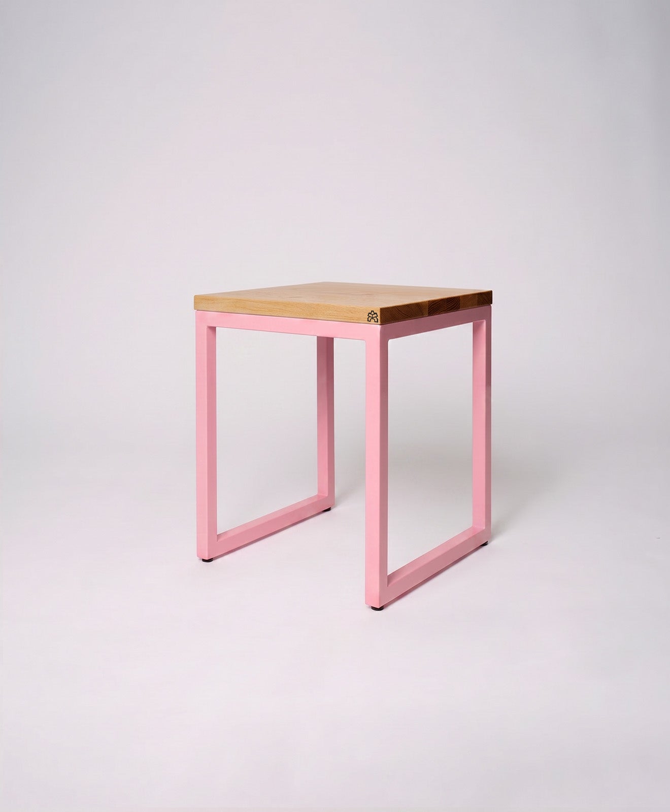 Hocker Holz Eiche & Metall TALON ohne Mittelstrebe von KAWENTSMANN