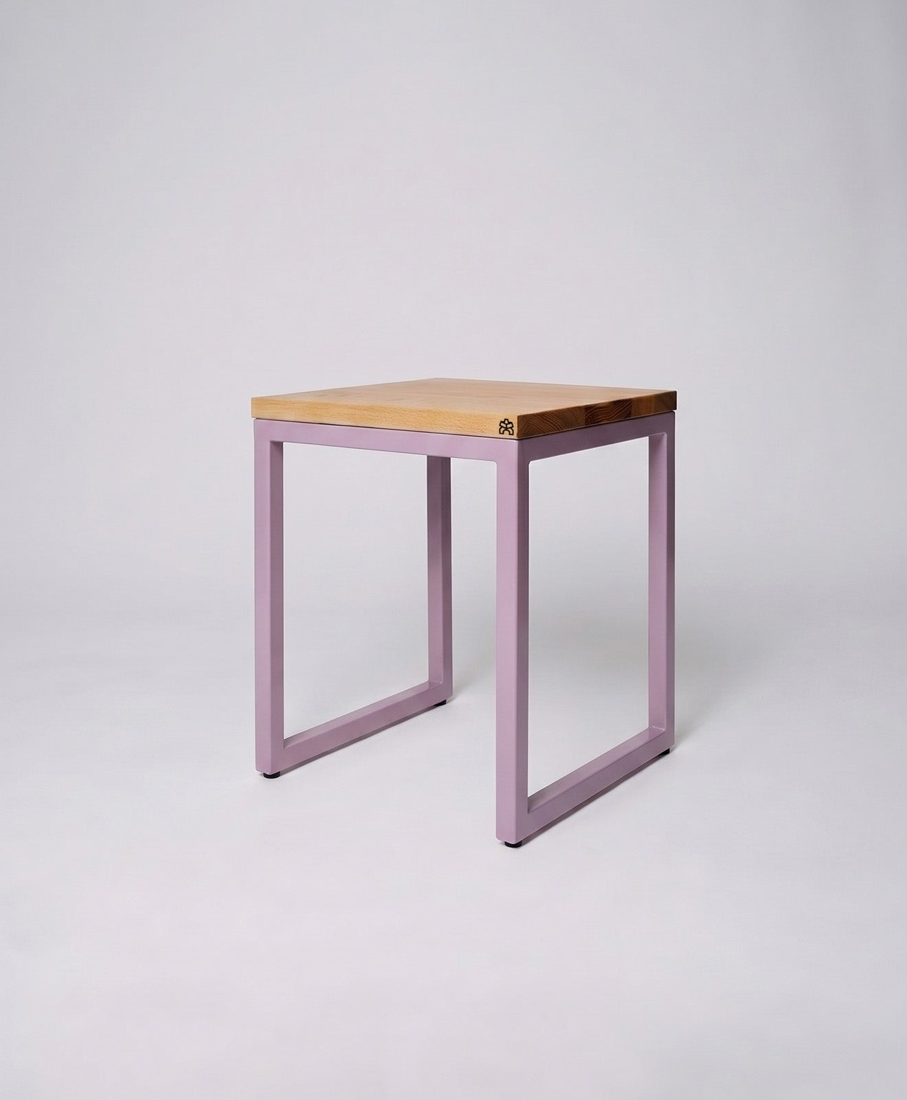 Hocker Holz Eiche & Metall TALON ohne Mittelstrebe von KAWENTSMANN