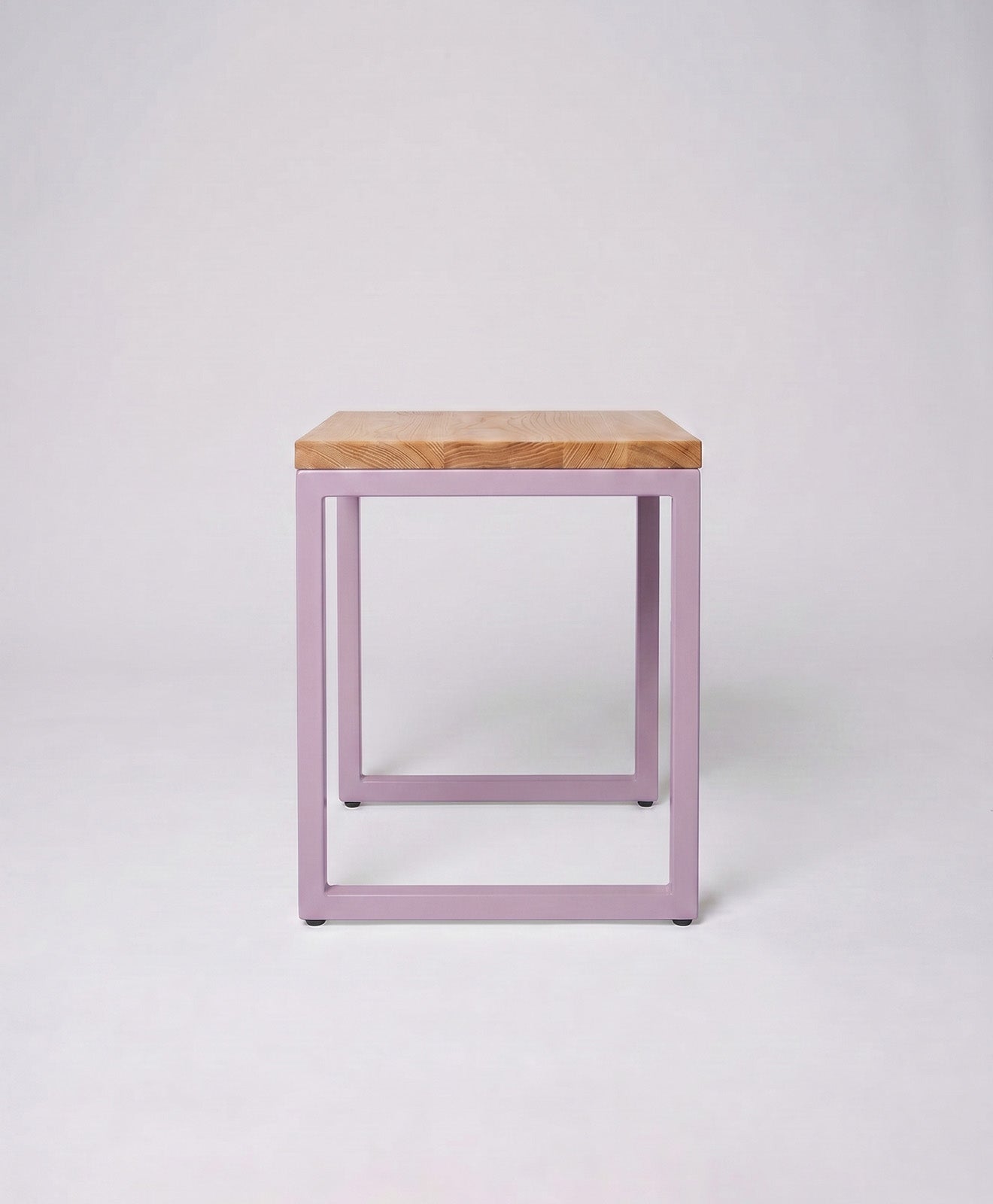 Hocker Holz Eiche & Metall TALON ohne Mittelstrebe von KAWENTSMANN