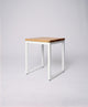 Hocker Holz Eiche & Metall TALON ohne Mittelstrebe von KAWENTSMANN