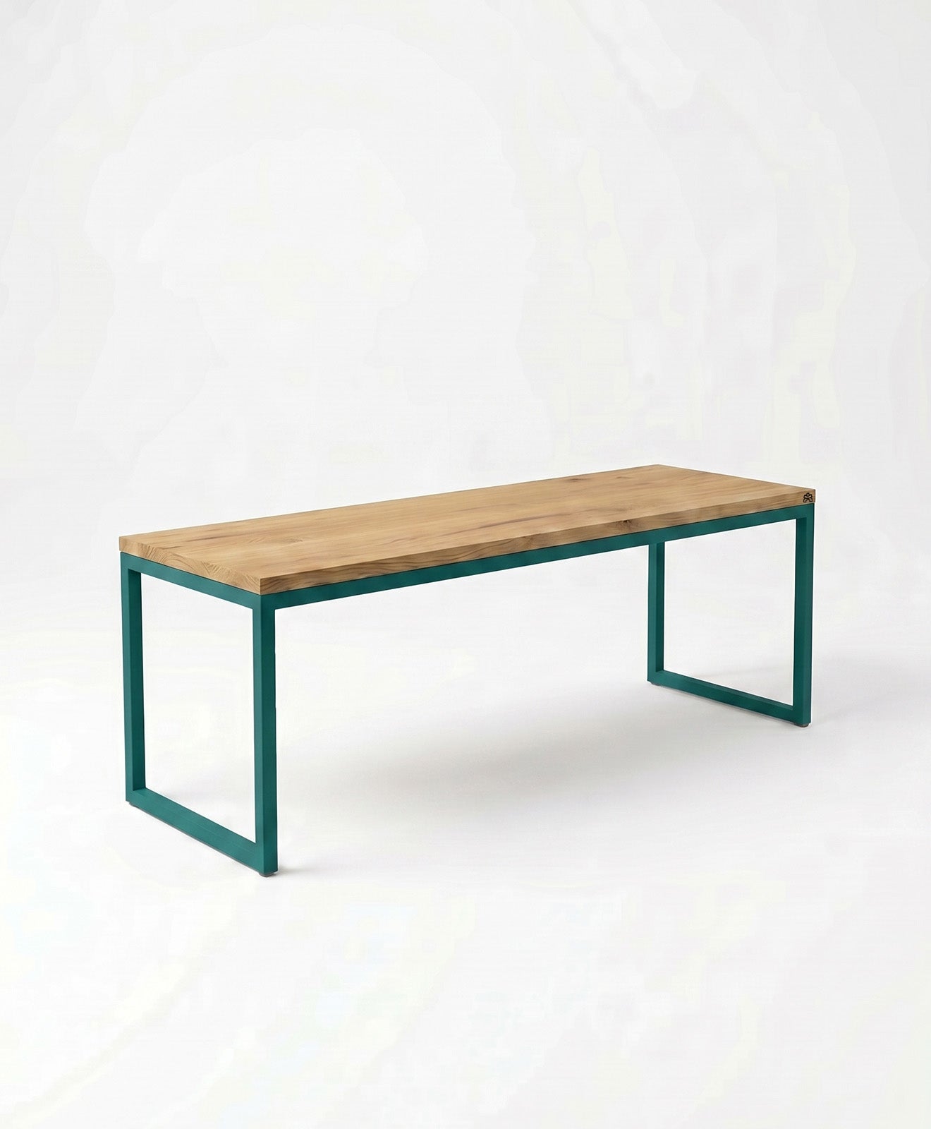 Sitzbank aus Holz & Stahl TALON ohne Mittelstrebe von KAWENTSMANN