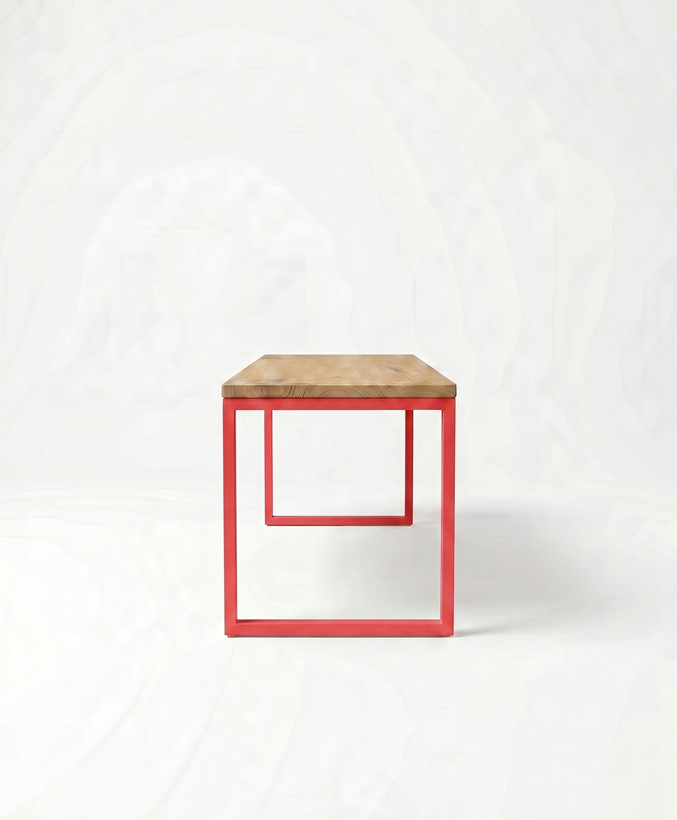 Sitzbank aus Holz & Stahl TALON ohne Mittelstrebe von KAWENTSMANN
