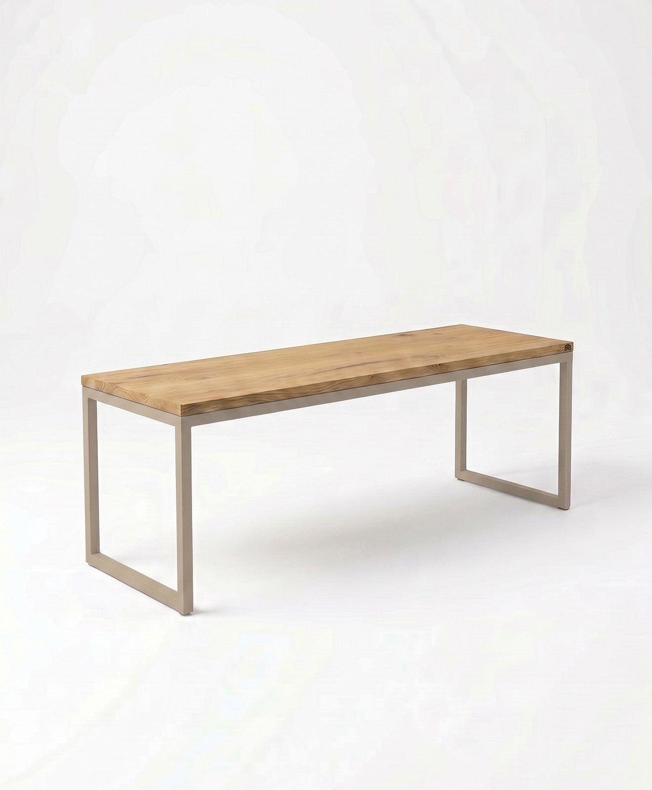 Sitzbank aus Holz & Stahl TALON ohne Mittelstrebe von KAWENTSMANN