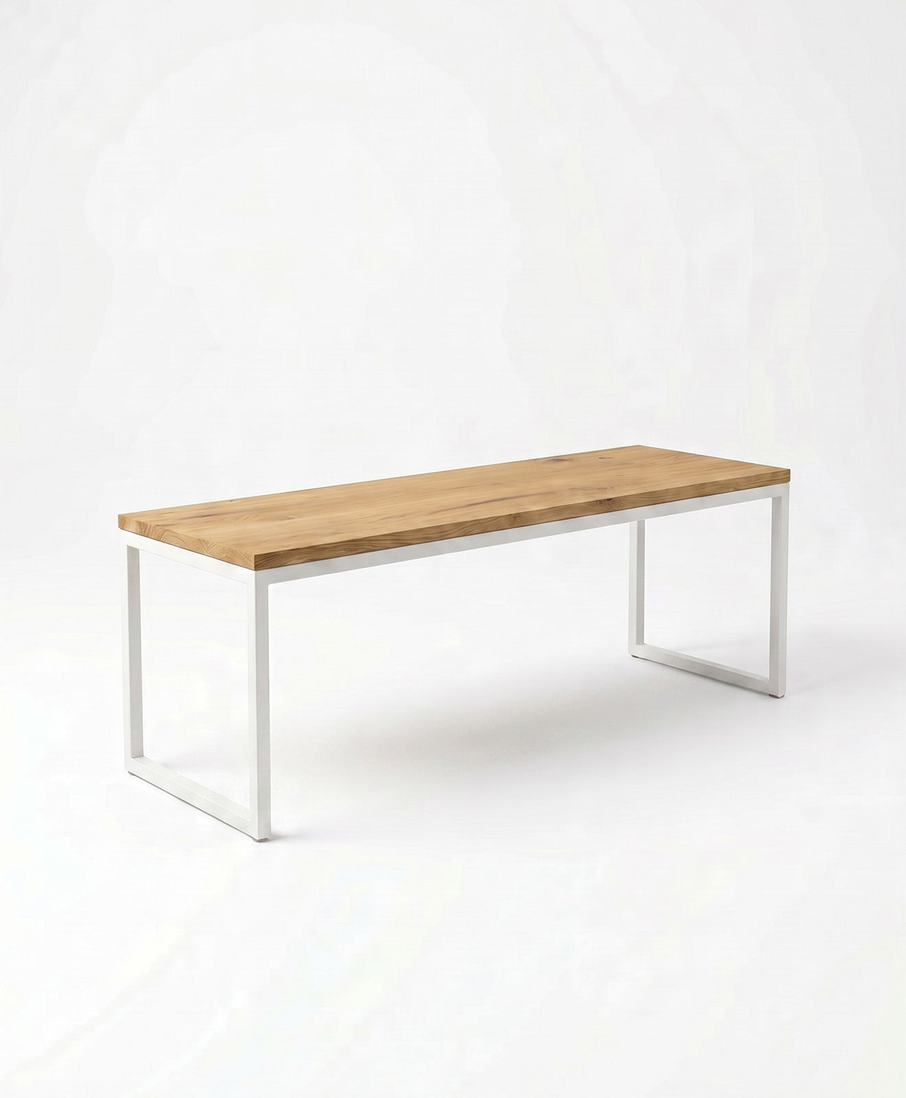 Sitzbank aus Holz & Stahl TALON ohne Mittelstrebe von KAWENTSMANN
