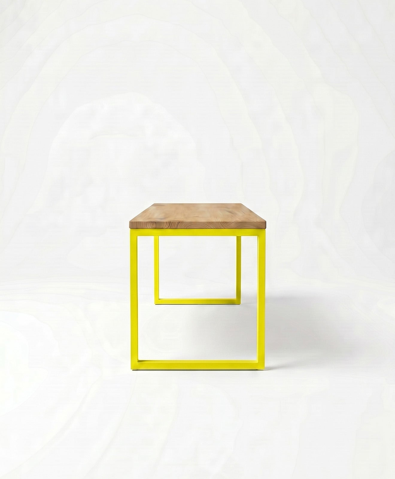 Sitzbank aus Holz & Stahl TALON ohne Mittelstrebe von KAWENTSMANN