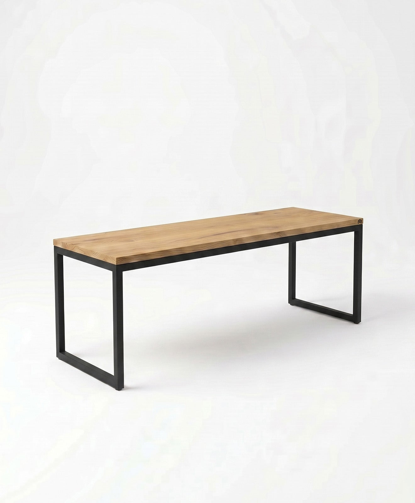 Sitzbank aus Holz & Stahl TALON ohne Mittelstrebe von KAWENTSMANN