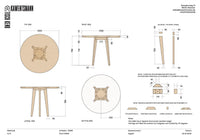 Technische Zeichnung Esstisch KENO