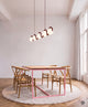 Tisch Massivholz & Stahlgestell mit Mittelstrebe TALON