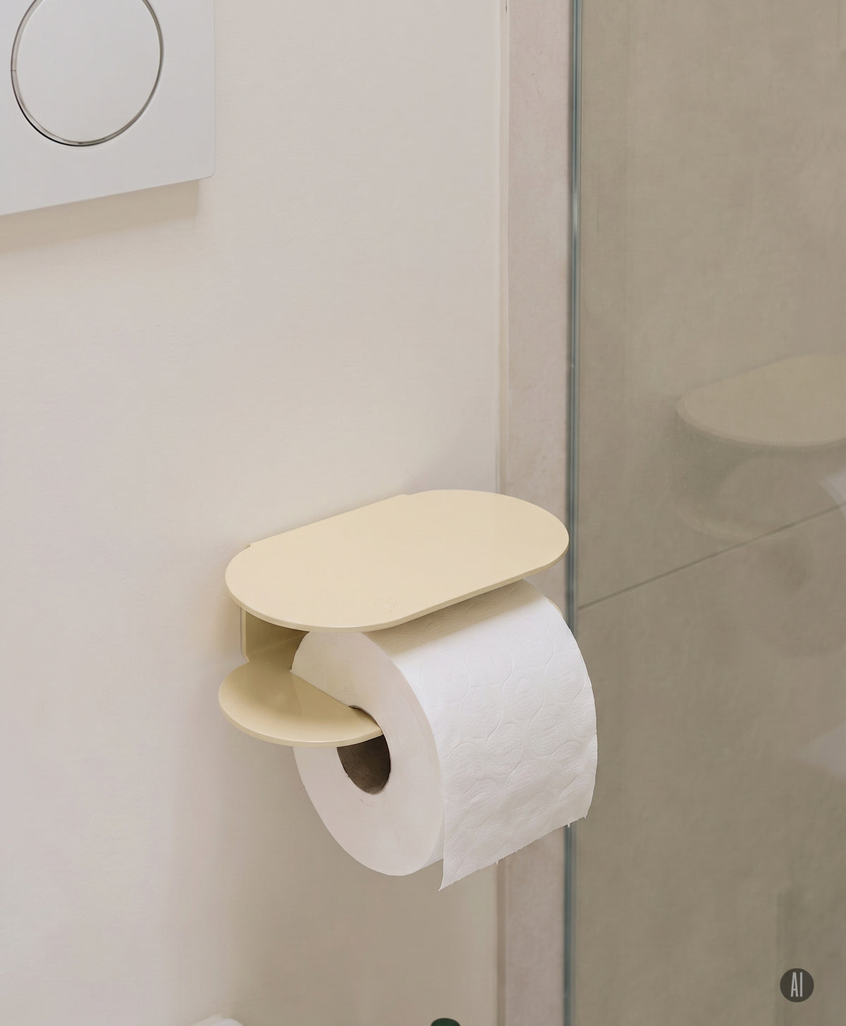 Toilettenpapierhalter ohne Bohren ORBI mit Ablage