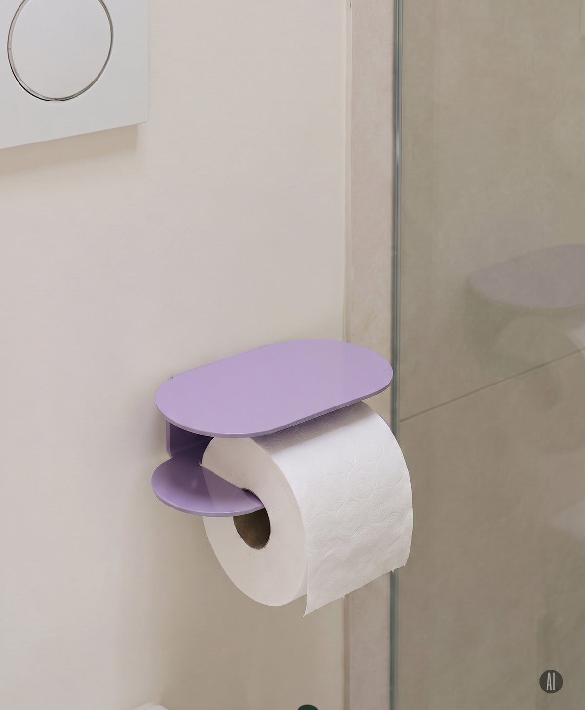 Toilettenpapierhalter ohne Bohren ORBI mit Ablage