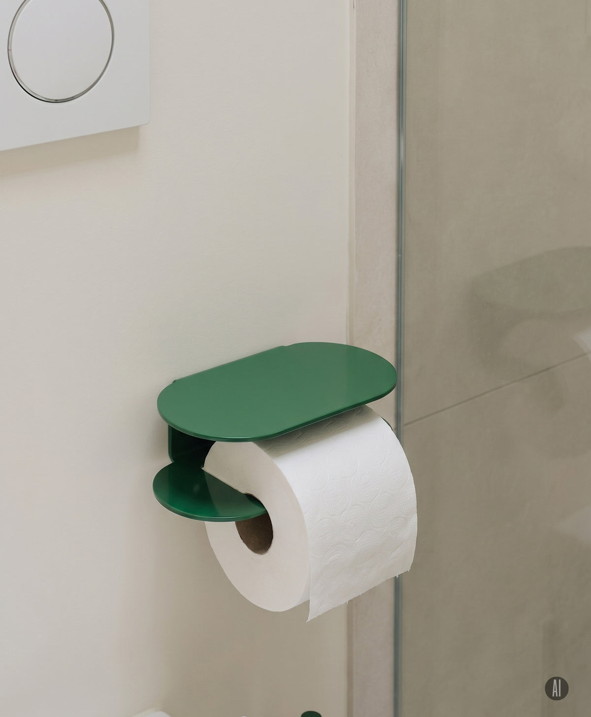 Toilettenpapierhalter ohne Bohren ORBI mit Ablage