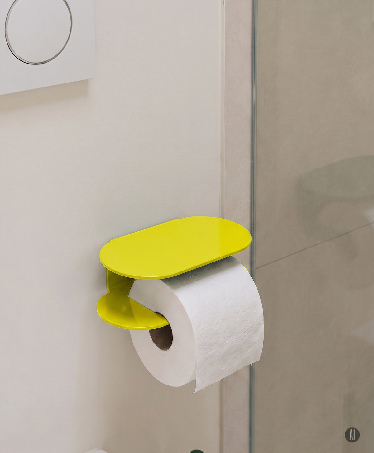 Toilettenpapierhalter ohne Bohren ORBI mit Ablage