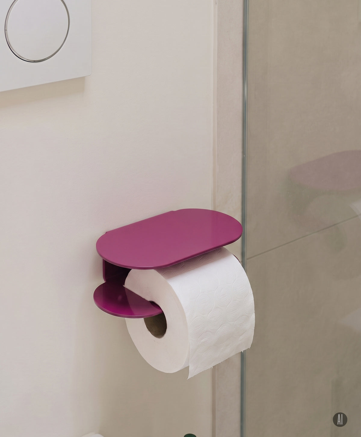 Toilettenpapierhalter ohne Bohren ORBI mit Ablage