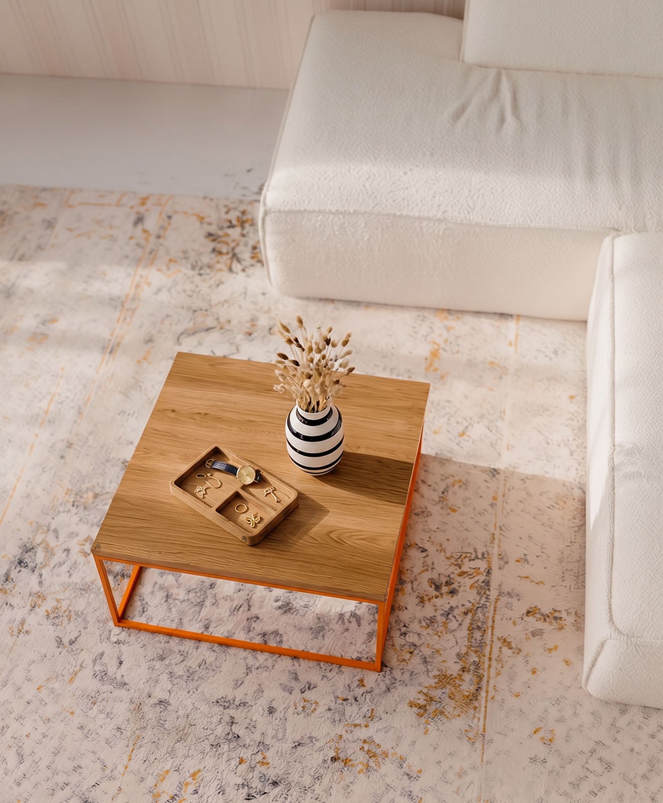 Couchtisch Holz & Metall LAUMALOCHER