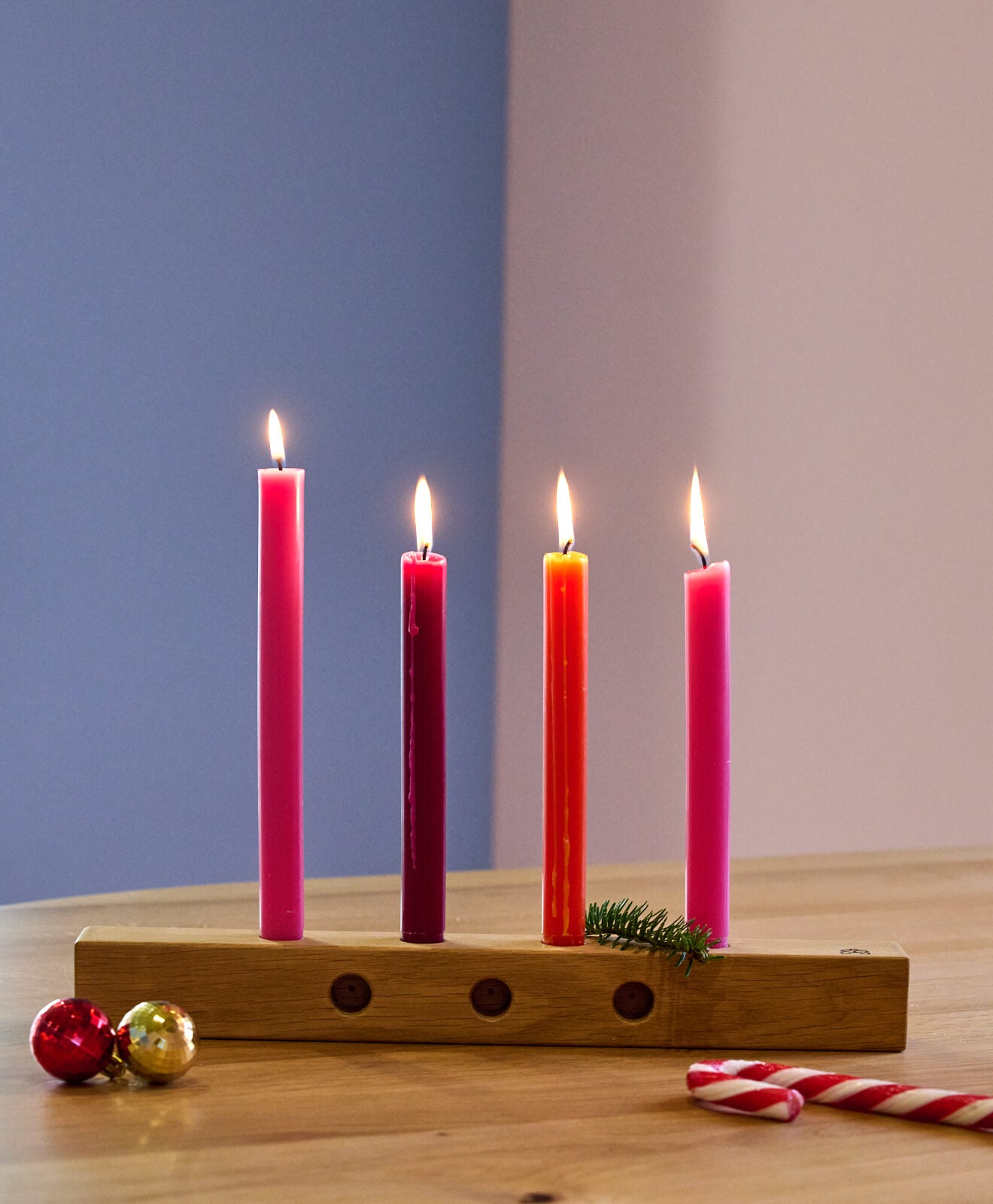 Adventskranz Holz Kerzenständer "Kawentskranz"