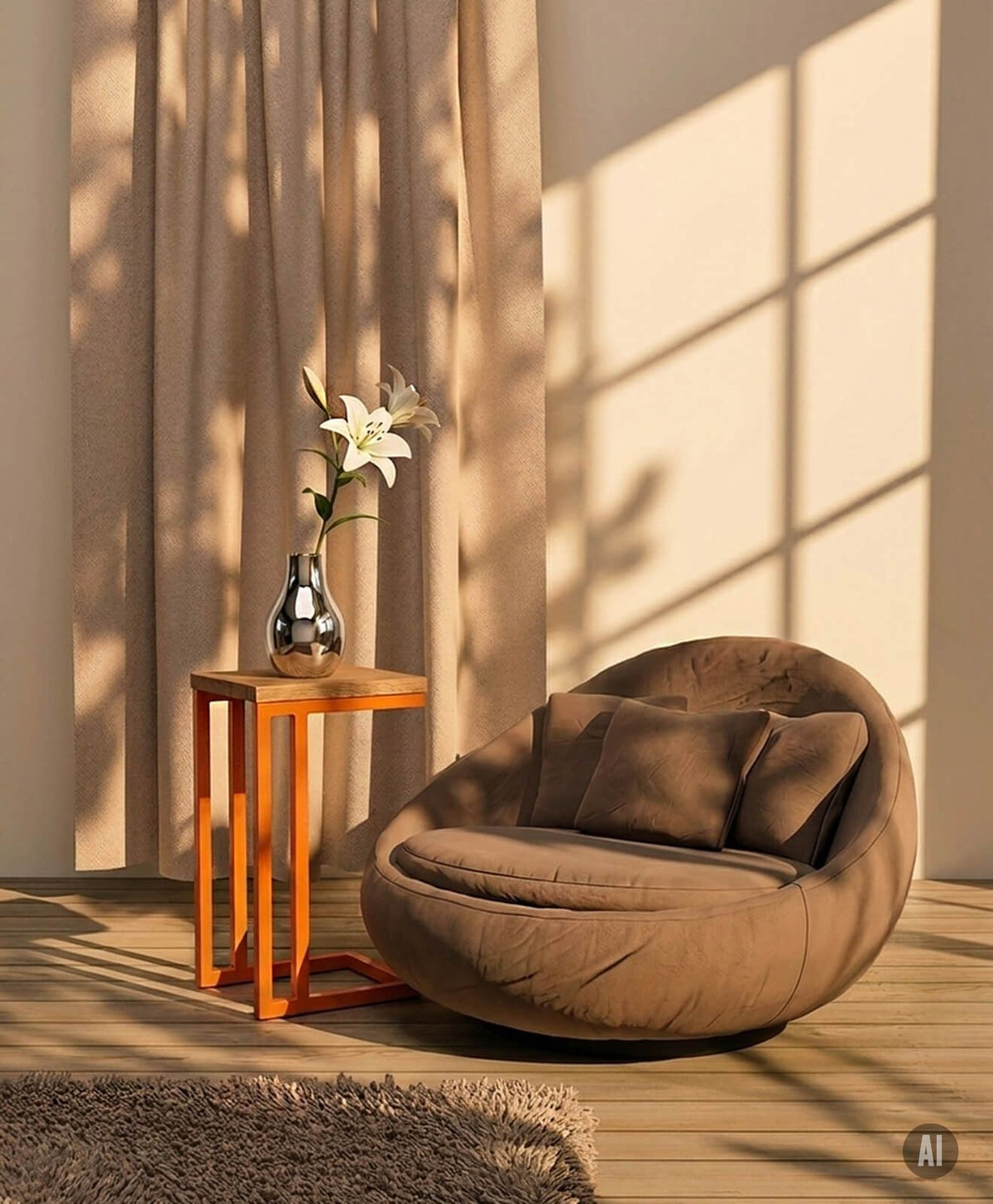 Beistelltisch Couchtisch aus Holz & Metall ALFONS